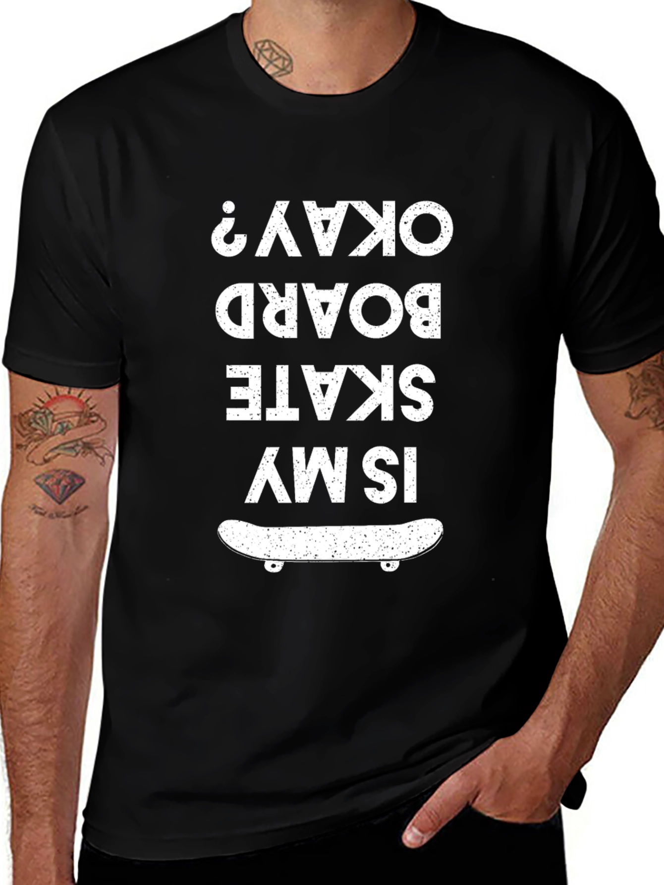 Skate Board Okay? Graphic Tee - Cool Skater T-Shirt