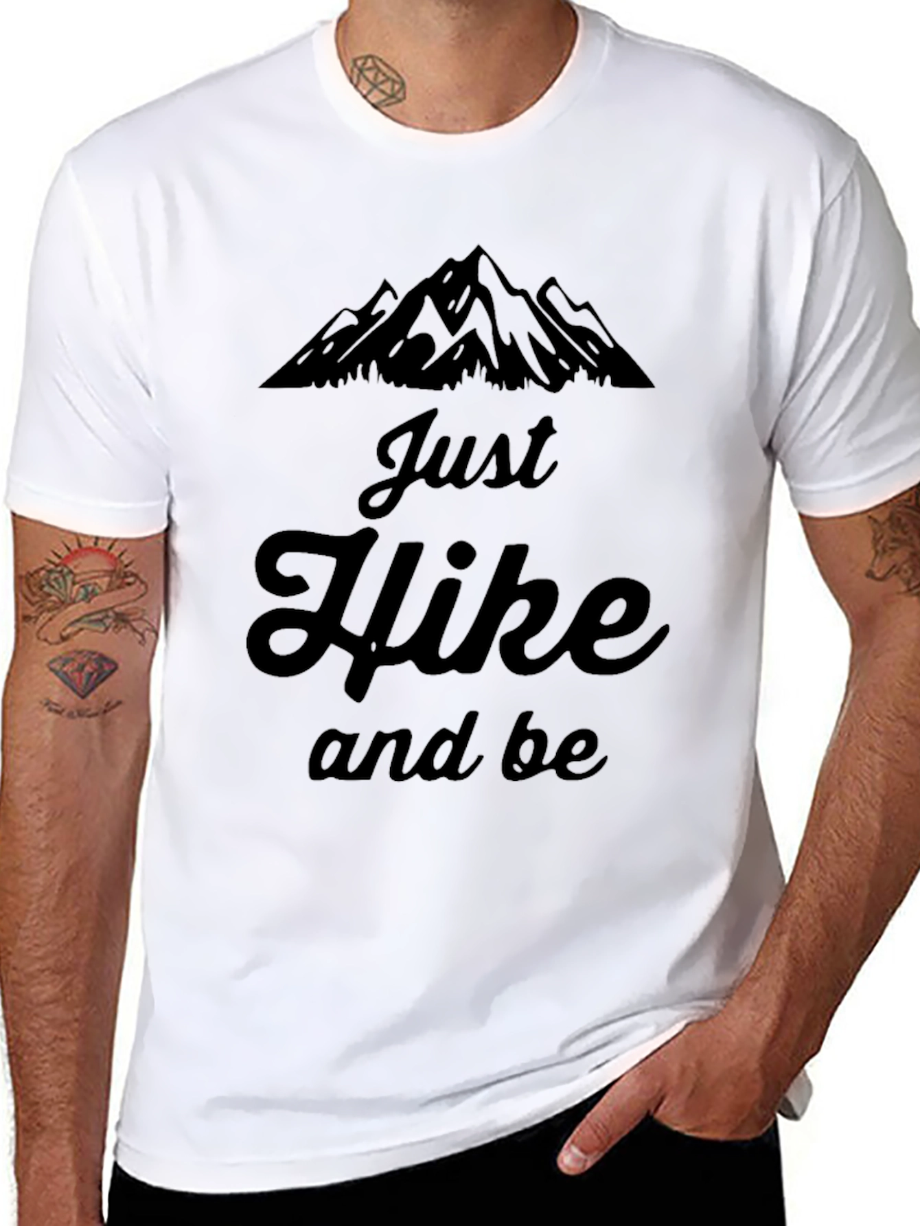 Just Hike and Be Mountain Graphic T-Shirt