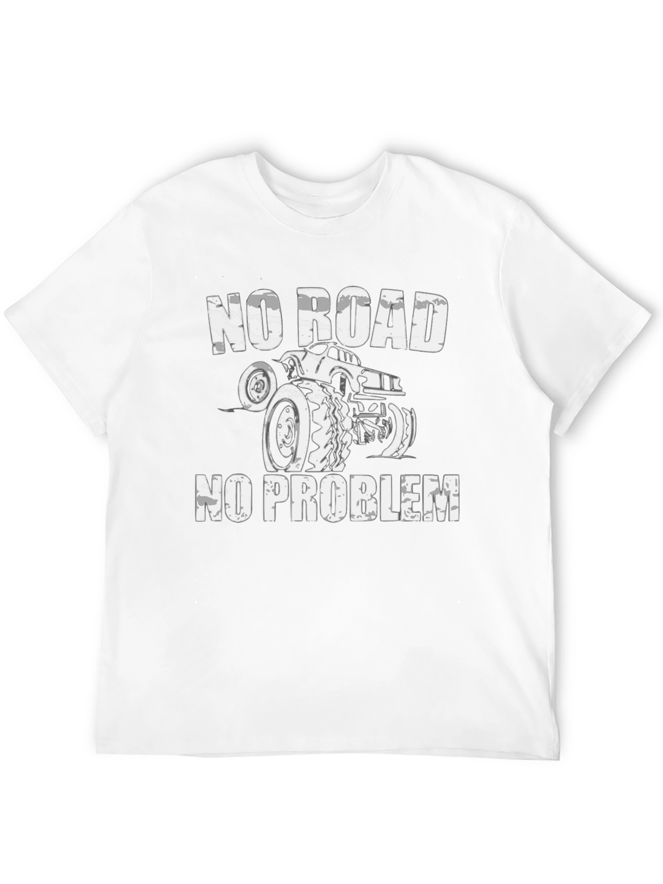 No Road No Problem Monster Truck Black T-Shirt