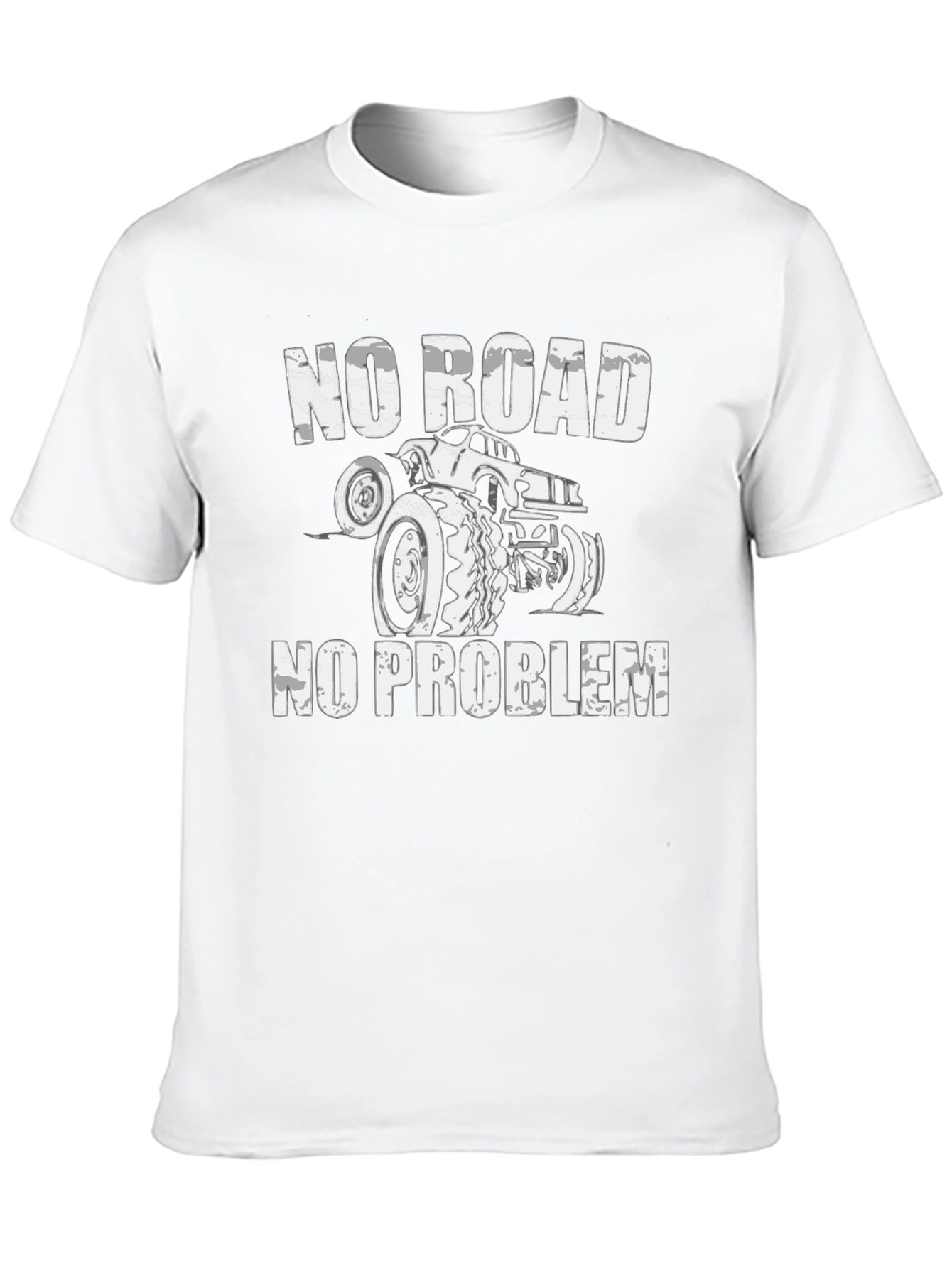 No Road No Problem Monster Truck Black T-Shirt