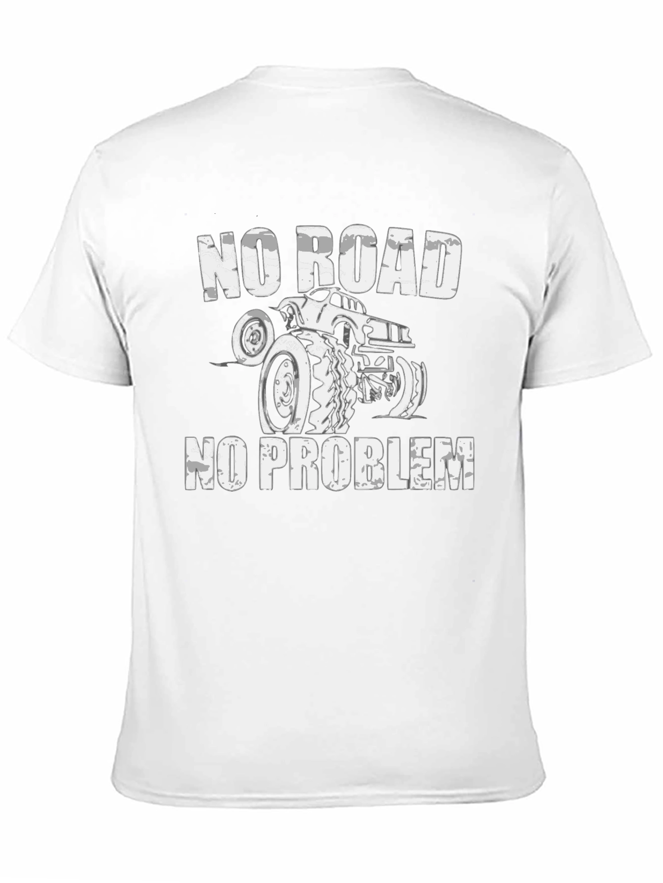 No Road No Problem Monster Truck Black T-Shirt