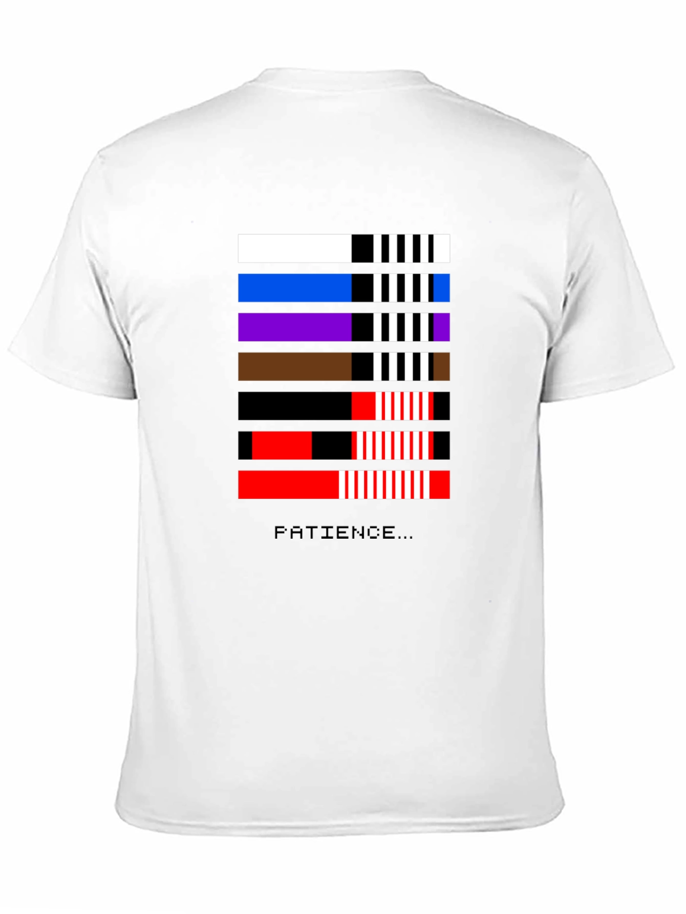 BJJ Patience T-Shirt - Jiu-Jitsu Belt Stripe Design