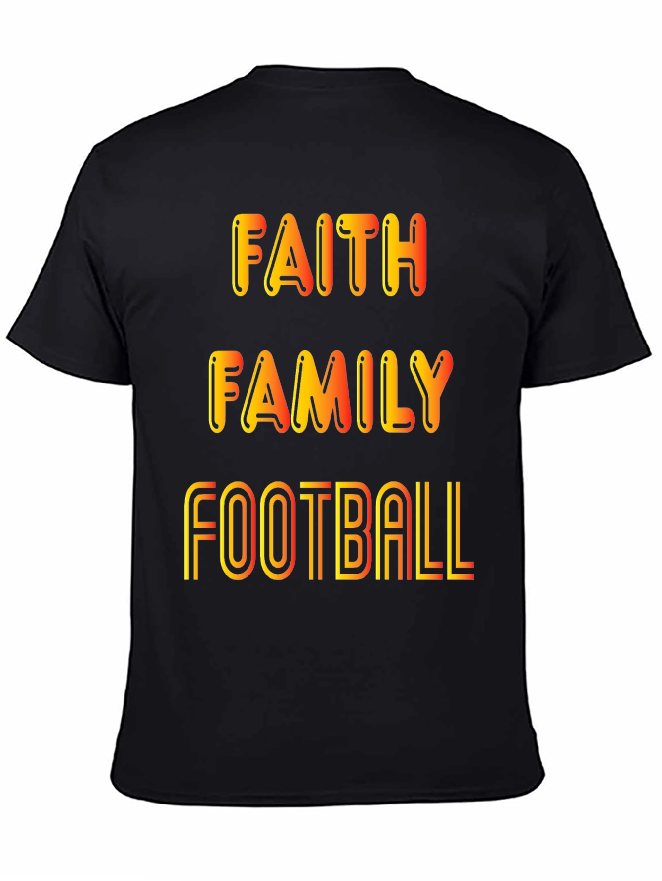 Faith Family Football Graphic T-Shirt