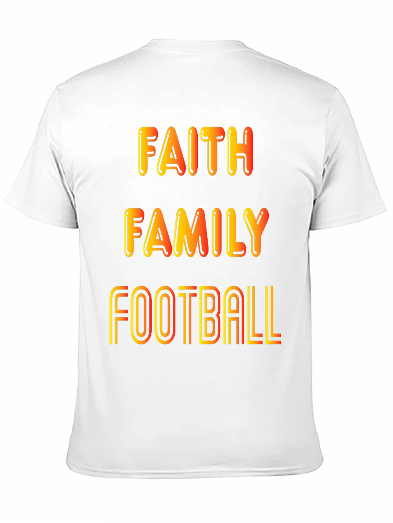 Faith Family Football Graphic T-Shirt