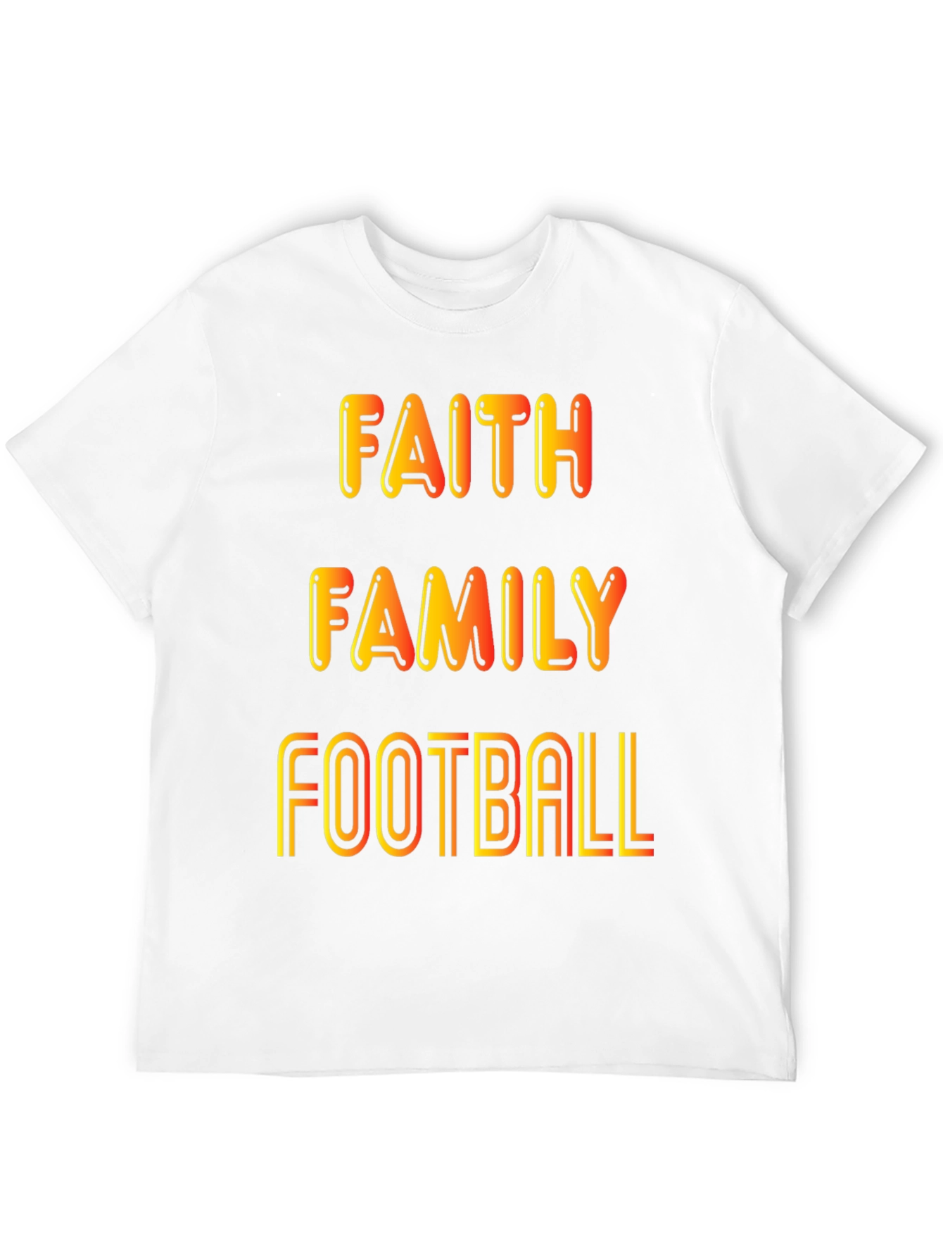 Faith Family Football Graphic T-Shirt