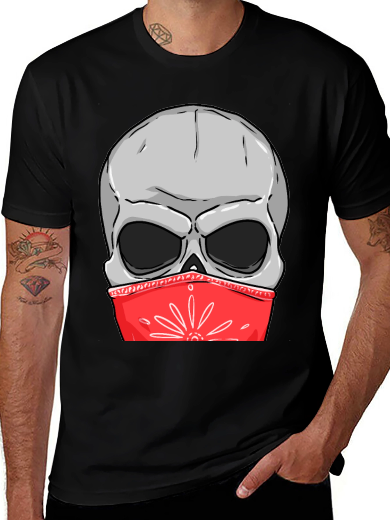 Skull Bandana Graphic Tee