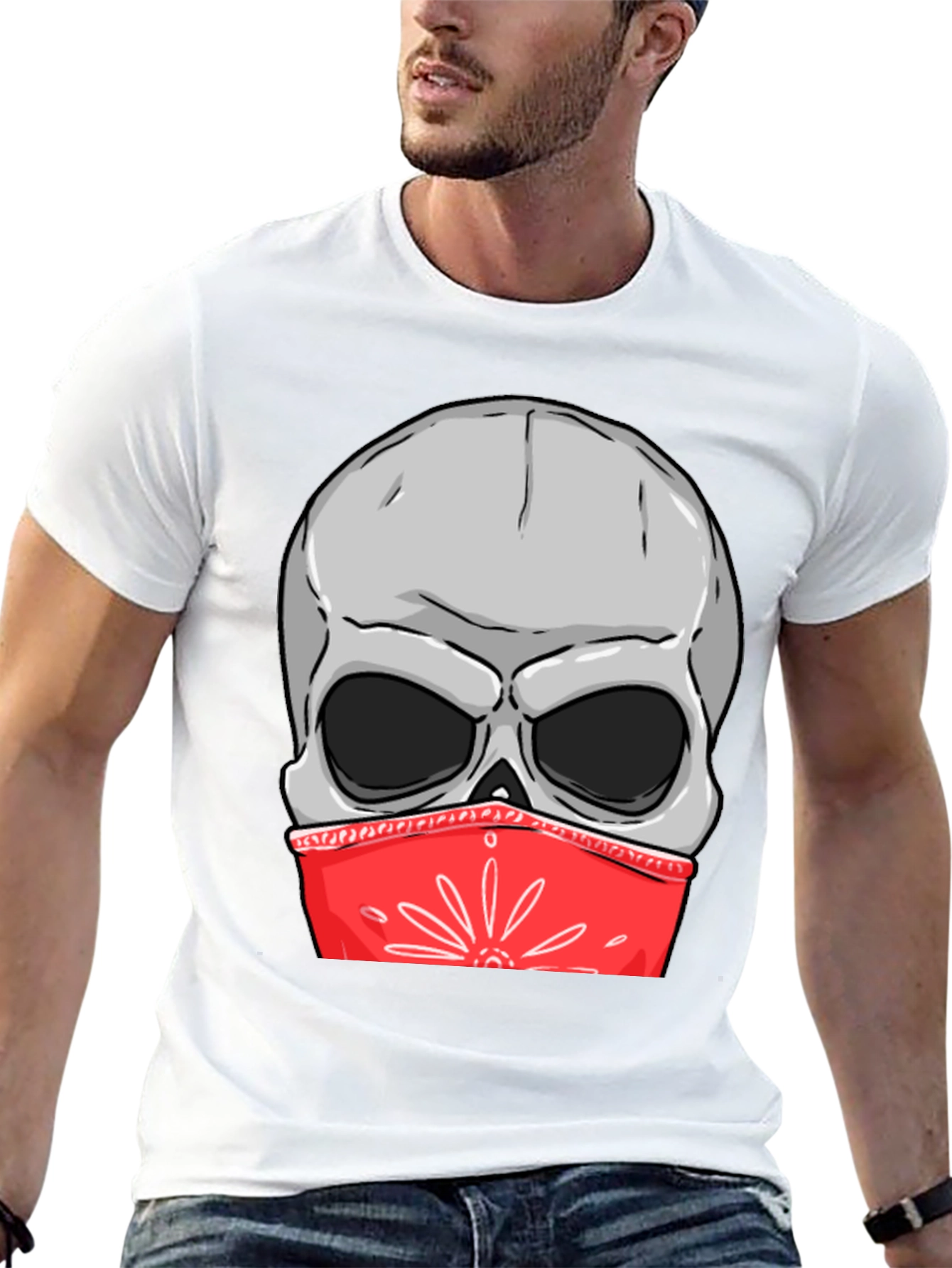 Skull Bandana Graphic Tee