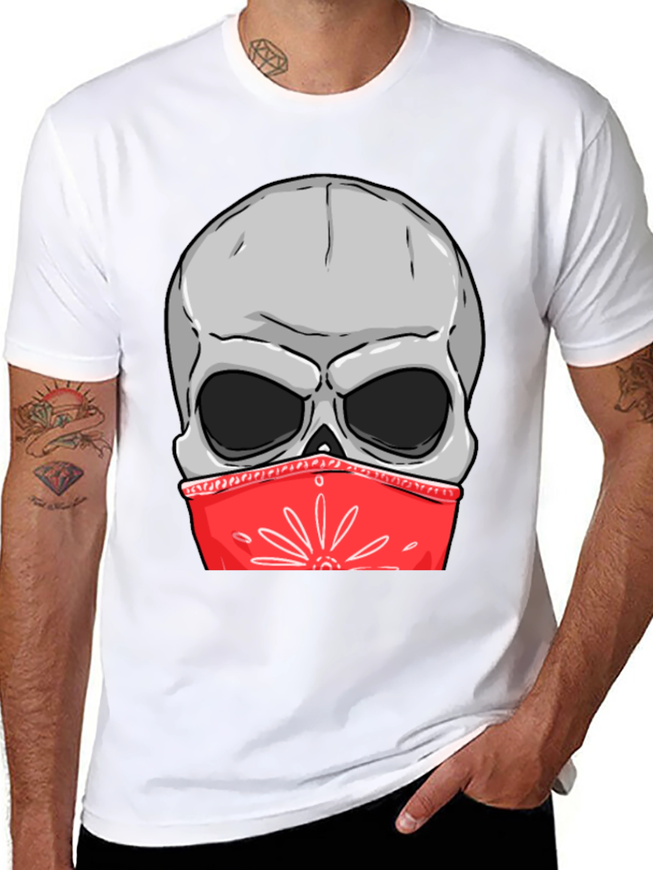 Skull Bandana Graphic Tee
