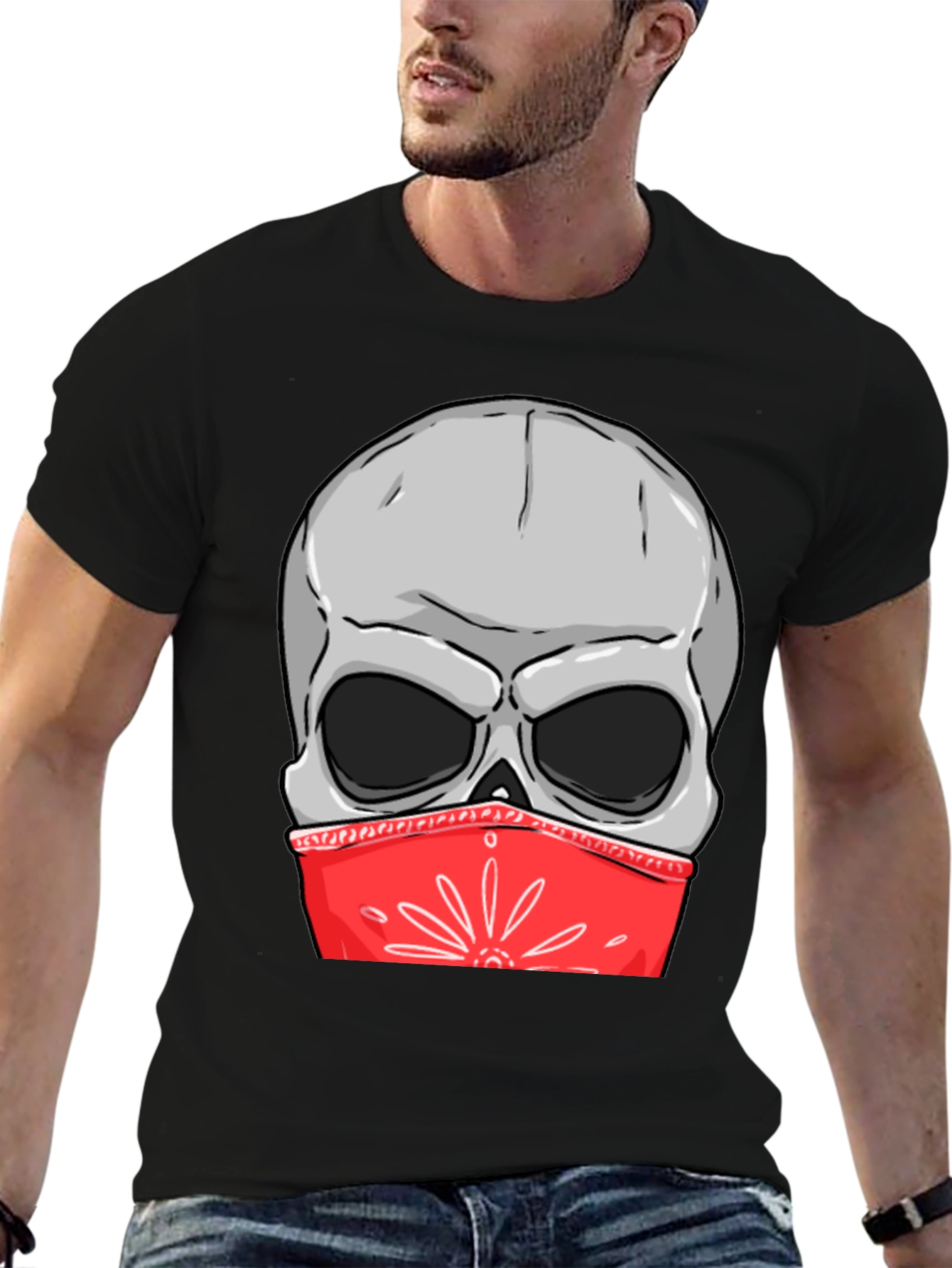 Skull Bandana Graphic Tee