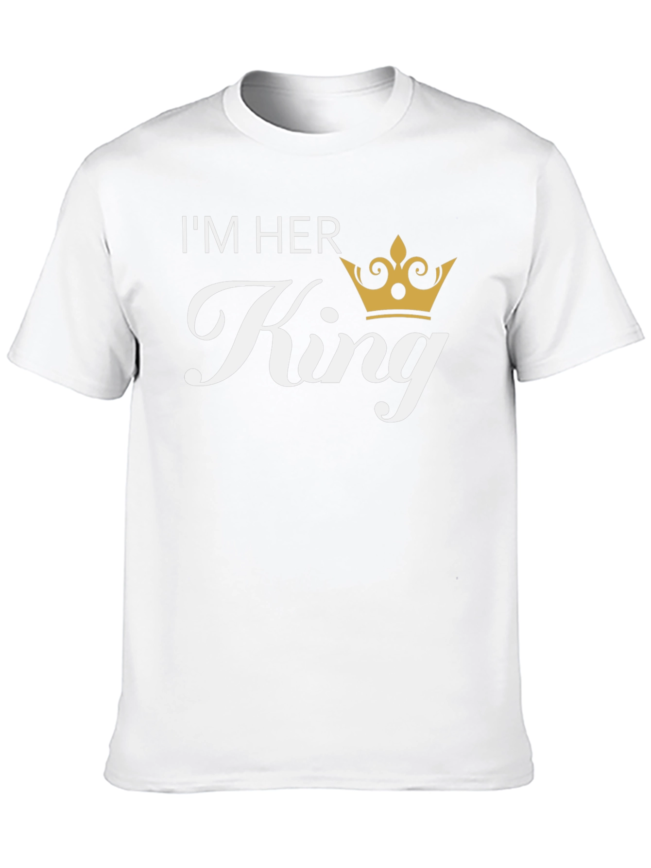 Im Her King Matching Couple T-Shirt - Black