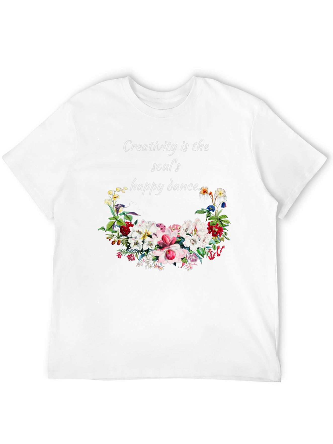Creativity T-Shirt with Floral Design