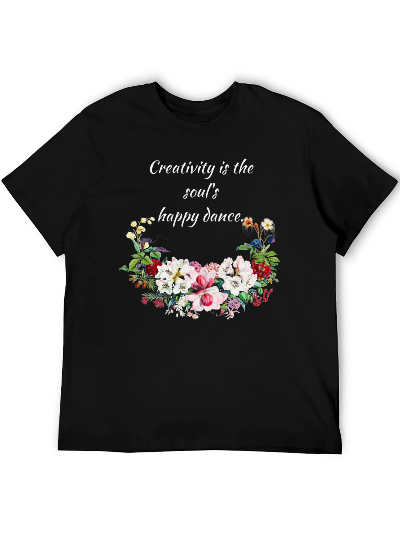 Creativity T-Shirt with Floral Design