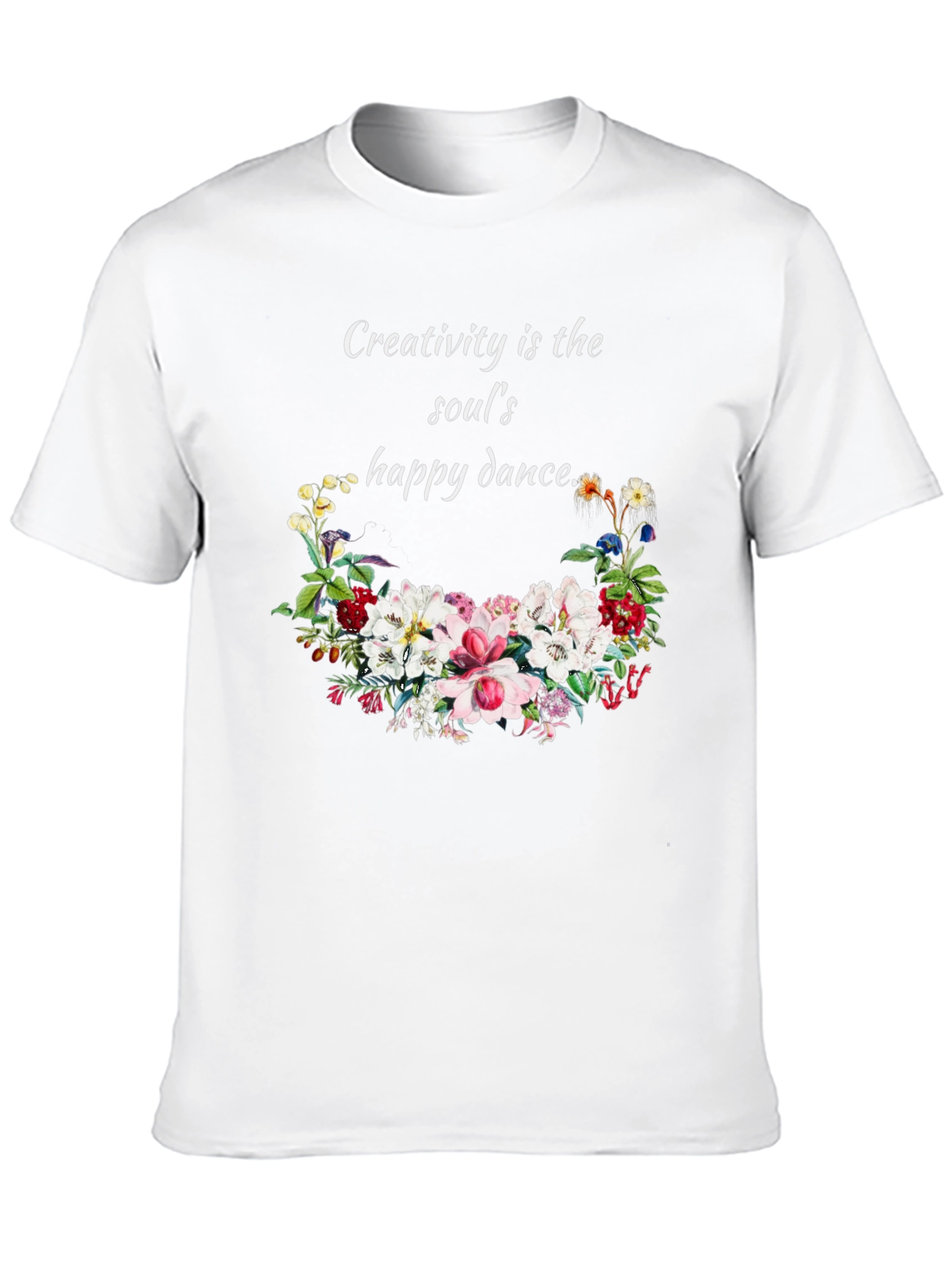 Creativity T-Shirt with Floral Design