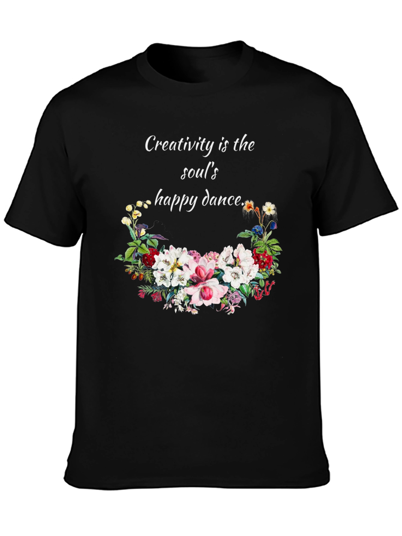 Creativity T-Shirt with Floral Design