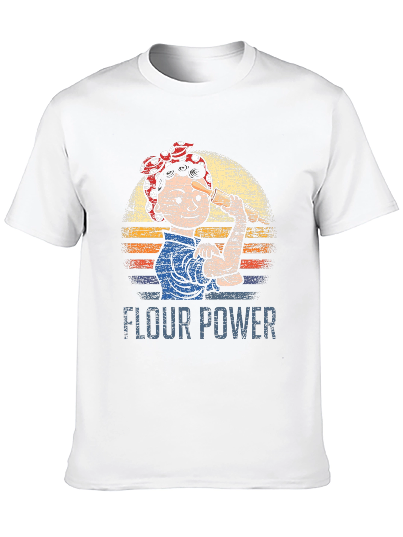 Flour Power Graphic Tee - Retro Baker Shirt