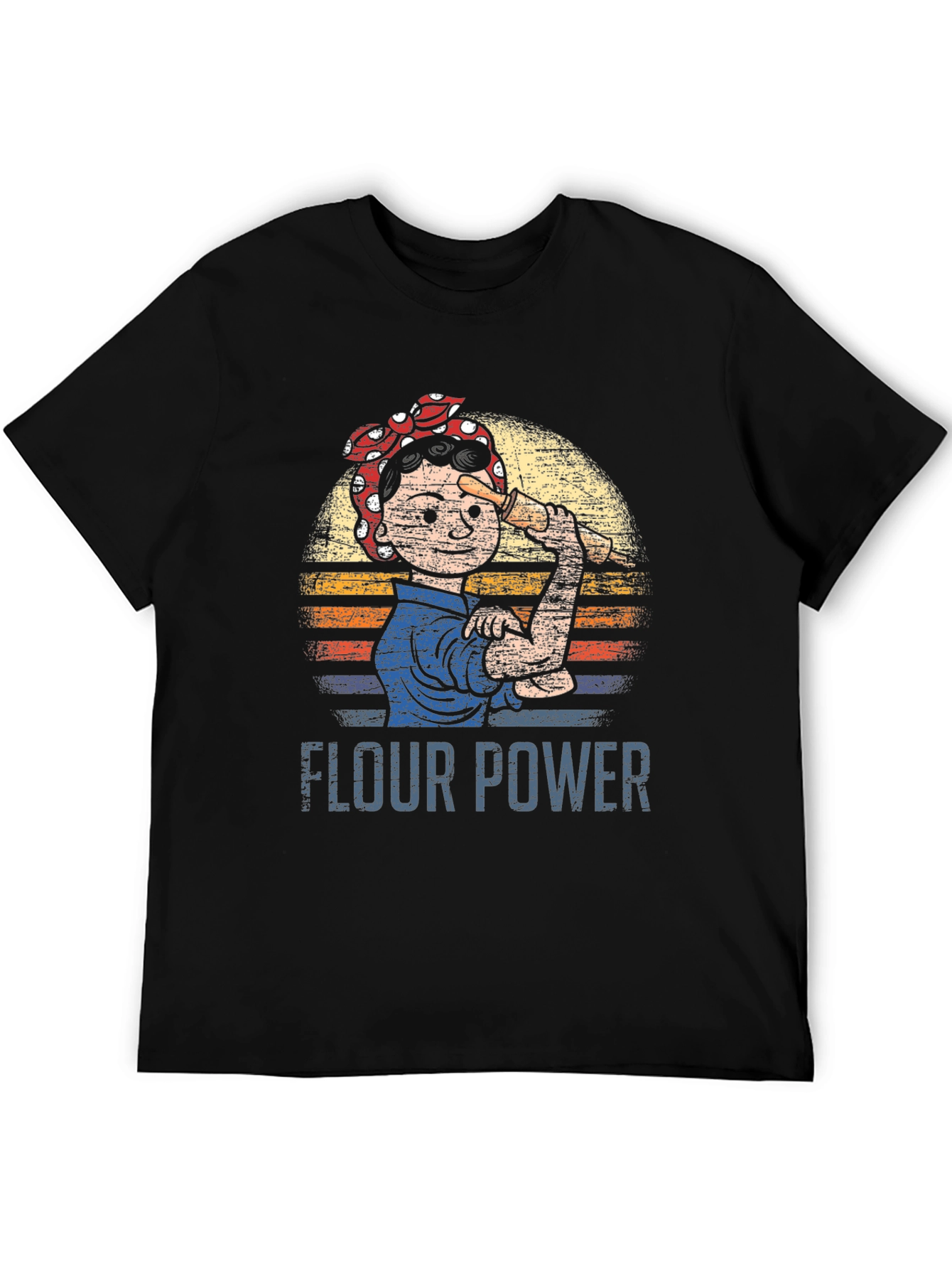 Flour Power Graphic Tee - Retro Baker Shirt