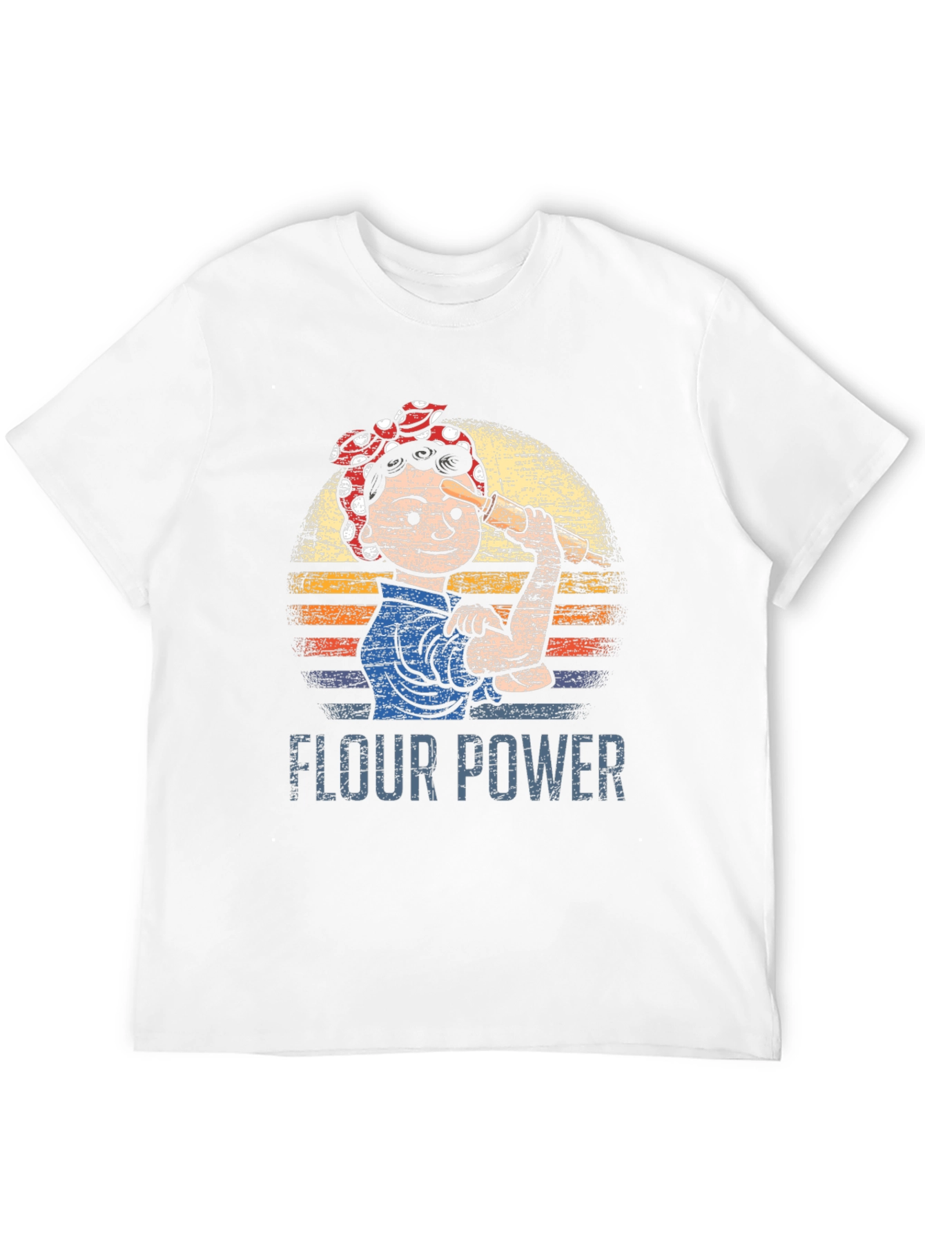 Flour Power Graphic Tee - Retro Baker Shirt