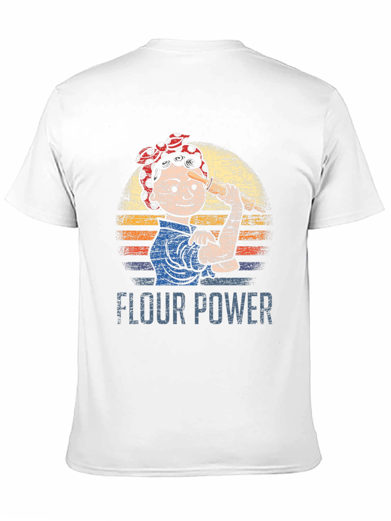 Flour Power Graphic Tee - Retro Baker Shirt