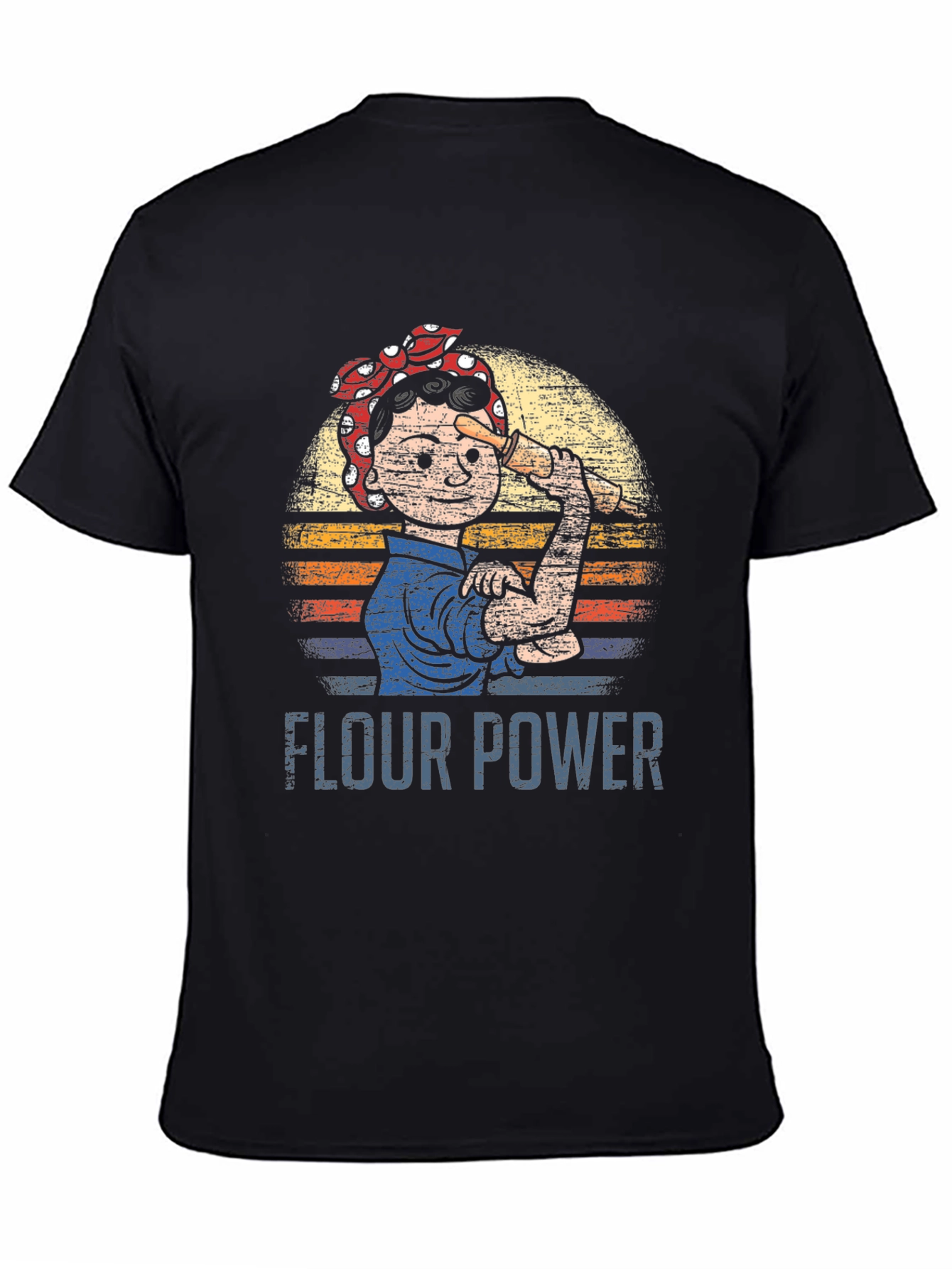 Flour Power Graphic Tee - Retro Baker Shirt