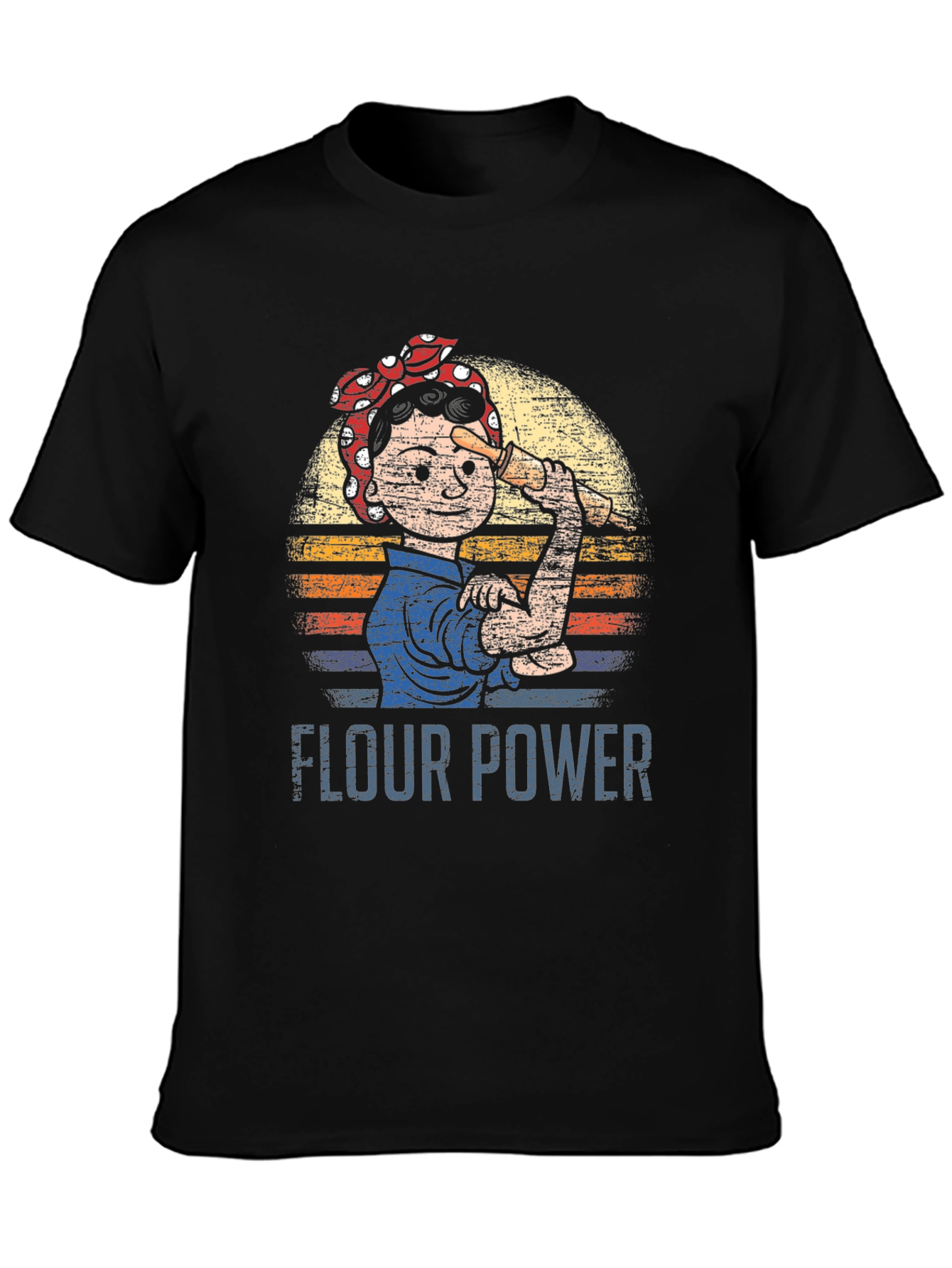 Flour Power Graphic Tee - Retro Baker Shirt