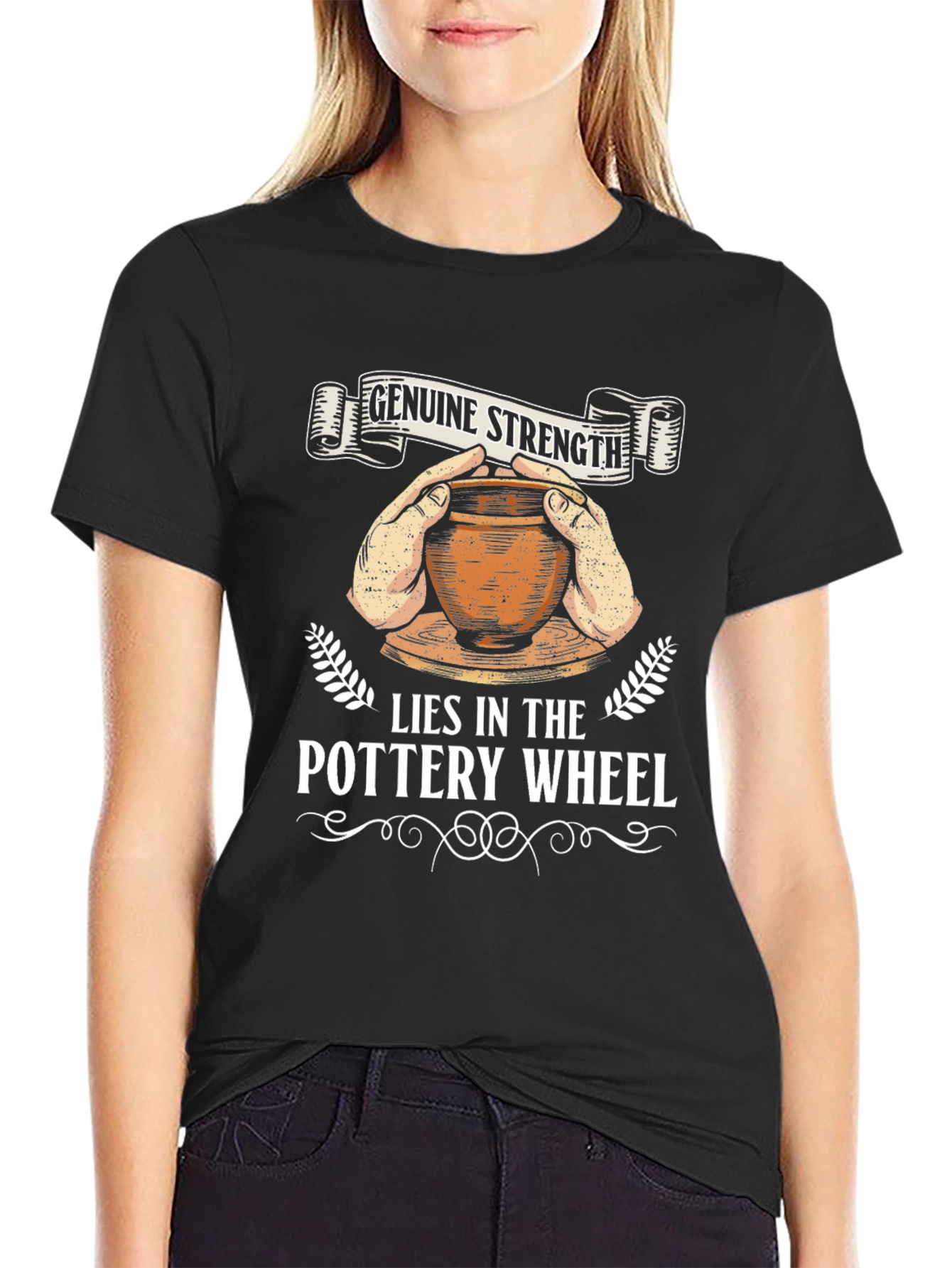 Pottery Wheel Genuine Strength Graphic Tee
