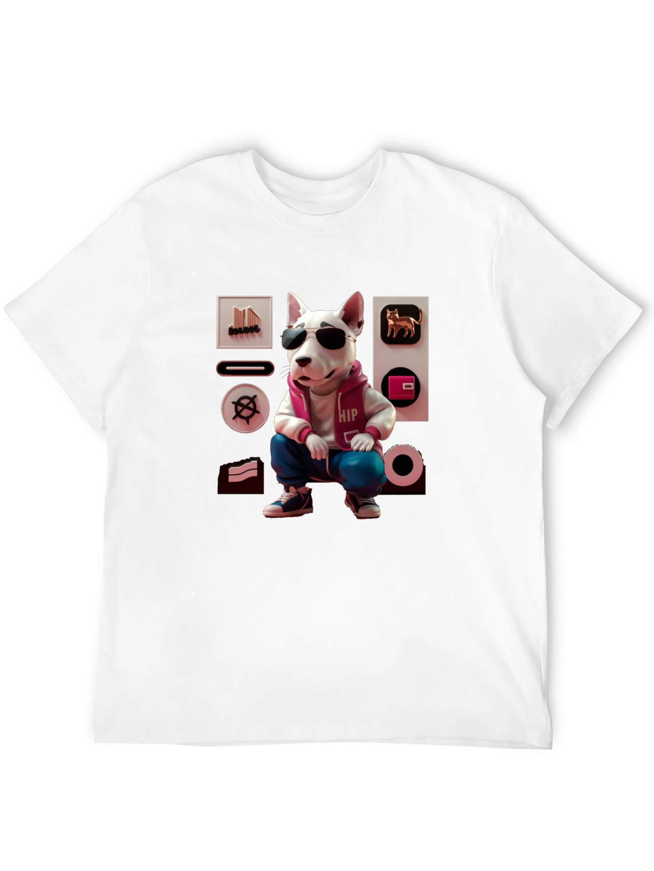 Cool Dog Graphic Tee - Urban Hipster Style