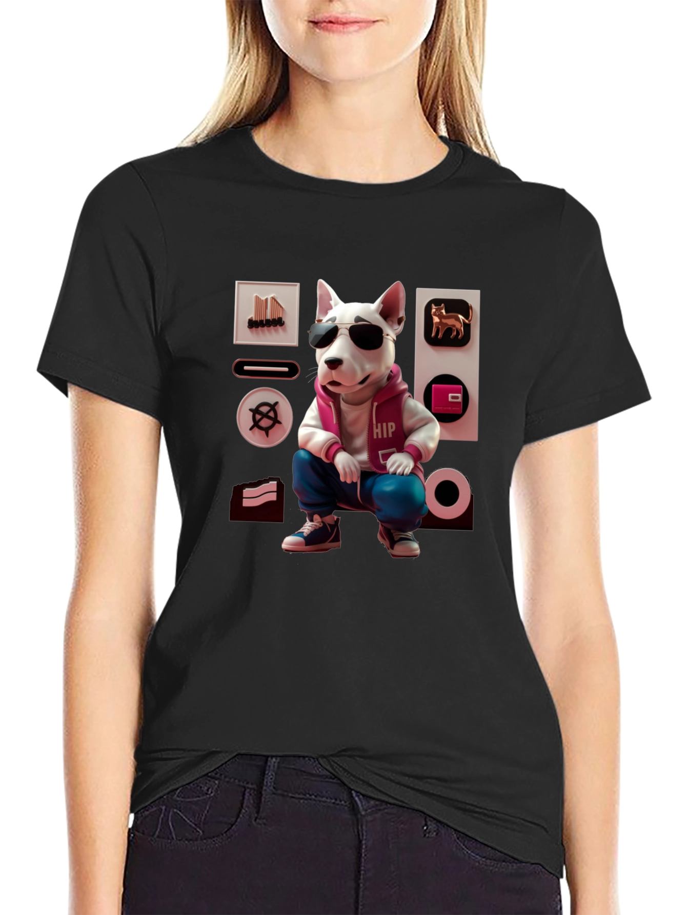 Cool Dog Graphic Tee - Urban Hipster Style