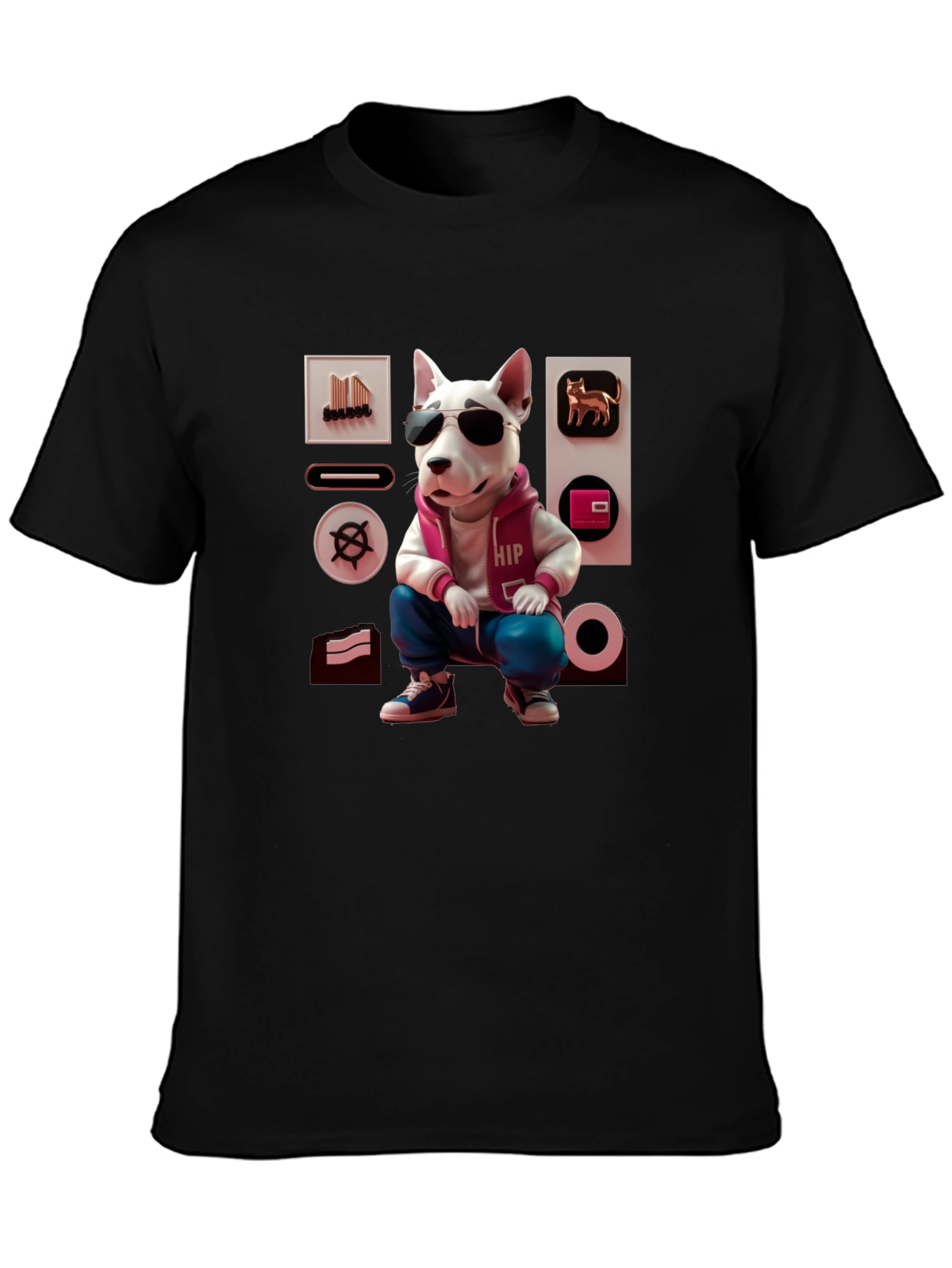 Cool Dog Graphic Tee - Urban Hipster Style