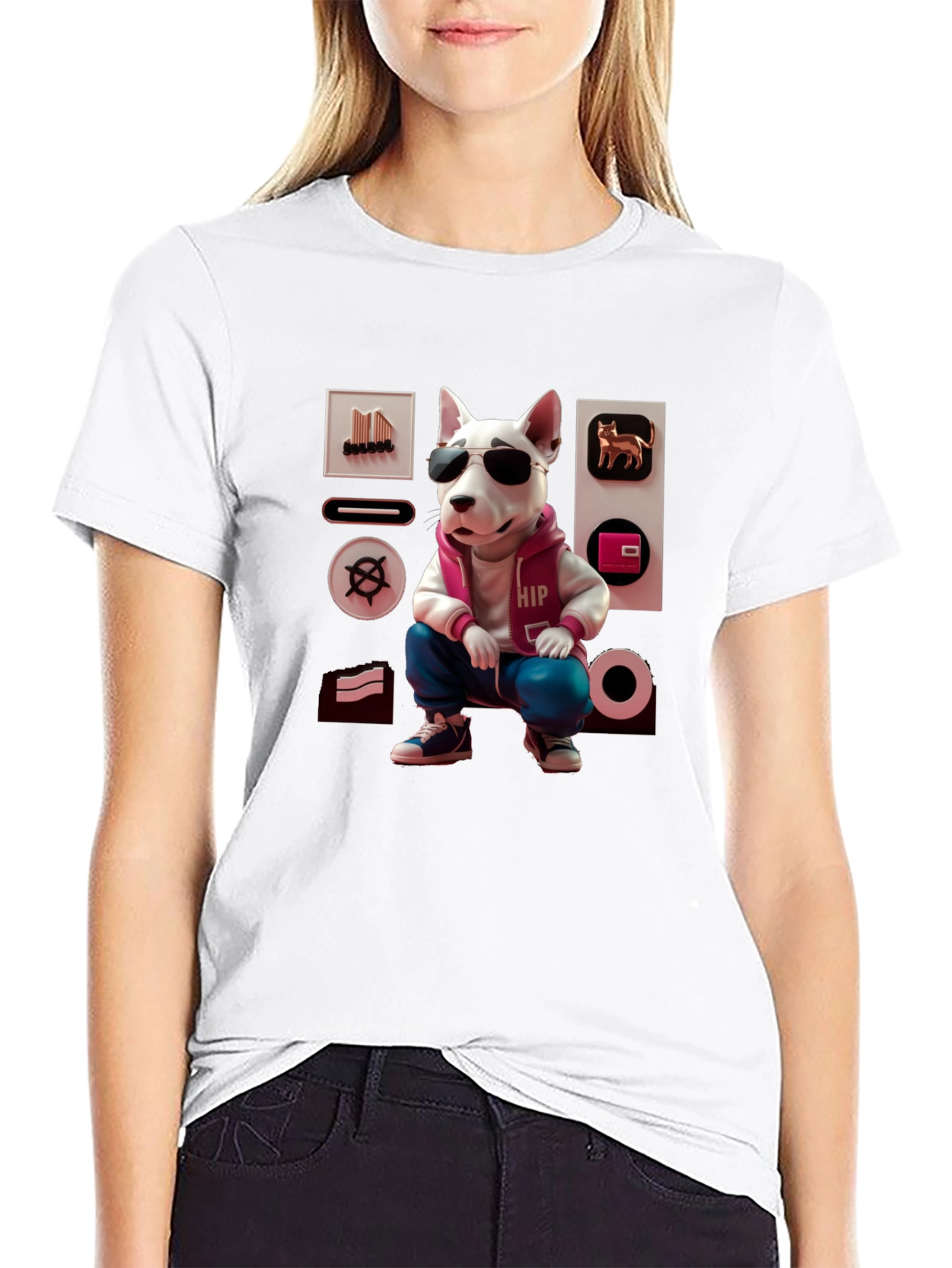 Cool Dog Graphic Tee - Urban Hipster Style