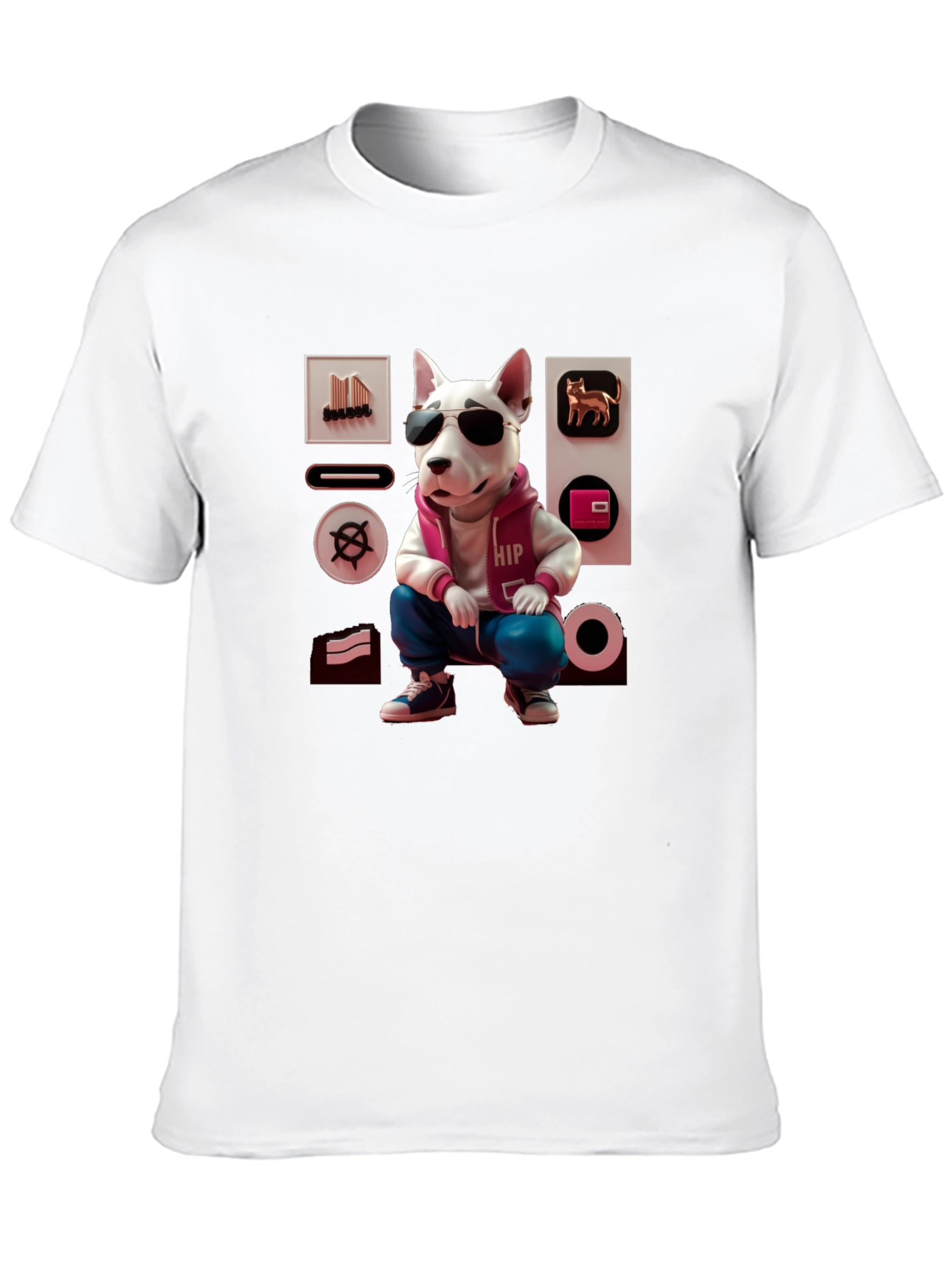 Cool Dog Graphic Tee - Urban Hipster Style