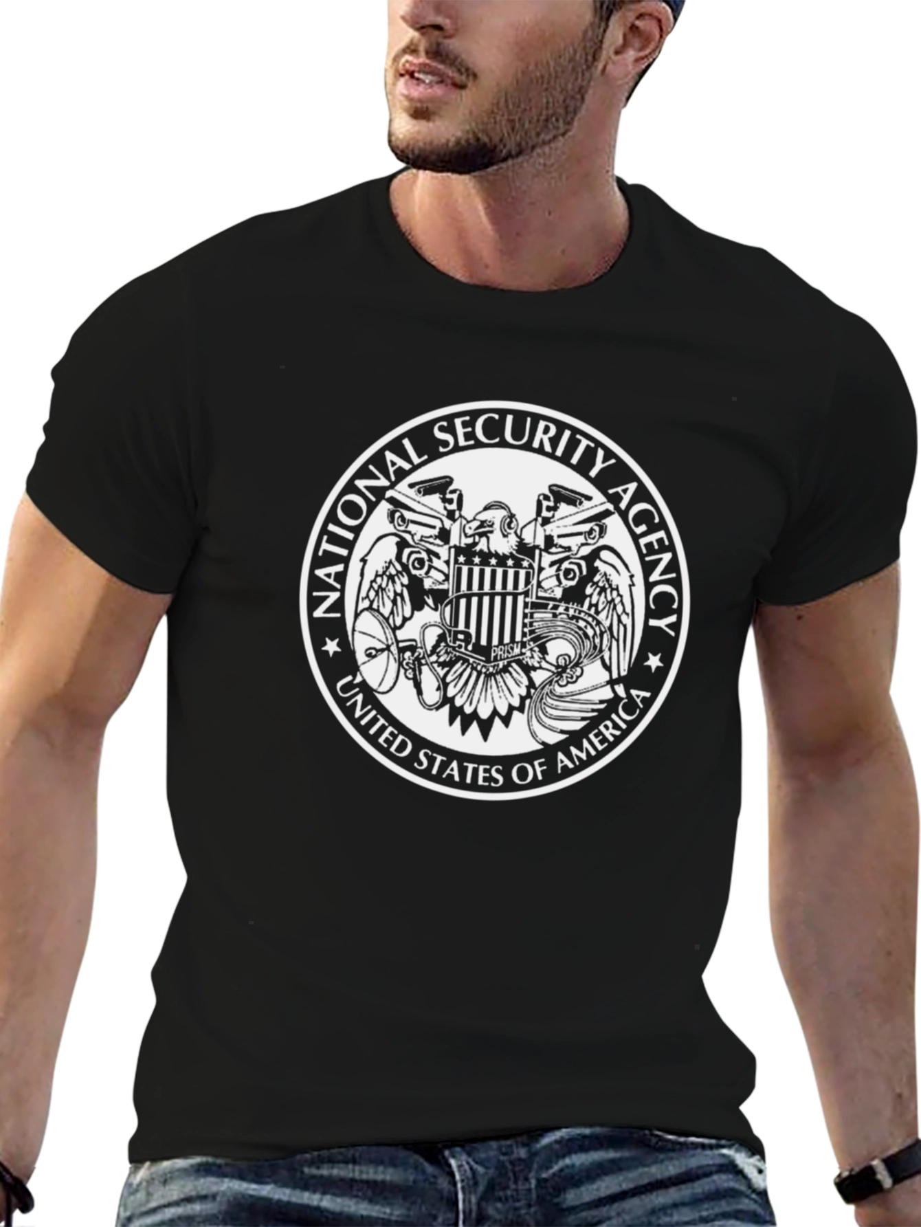 NSA Seal Graphic T-Shirt - Black