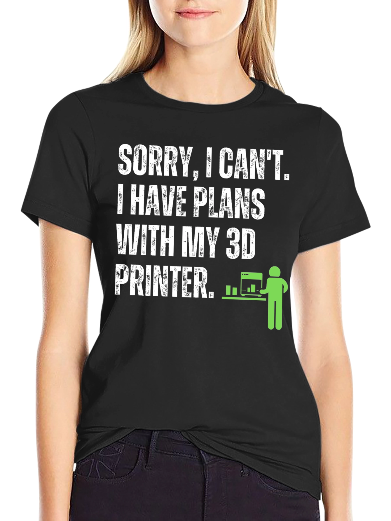3D Printer Plans Graphic Tee - Black