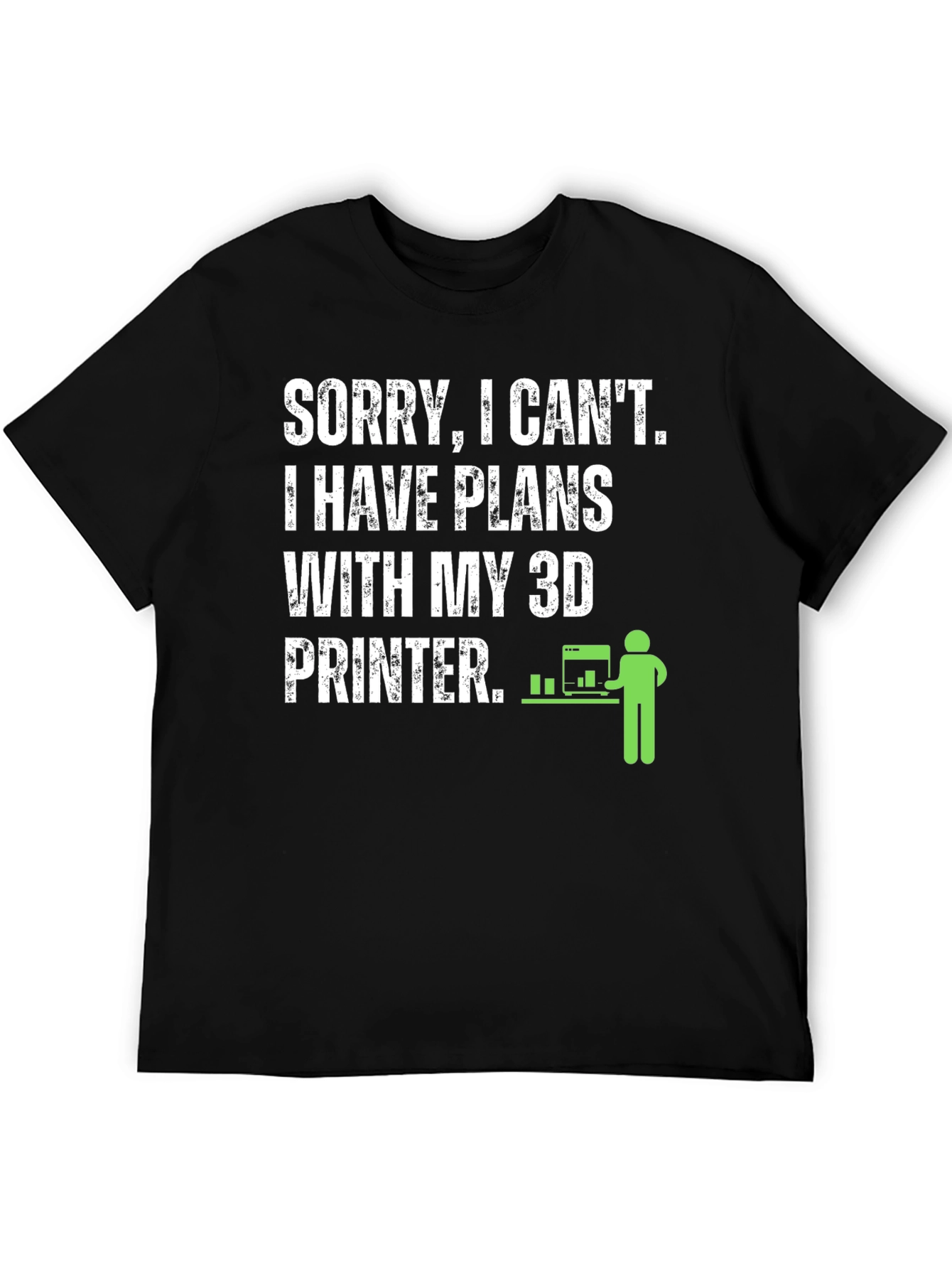 3D Printer Plans Graphic Tee - Black