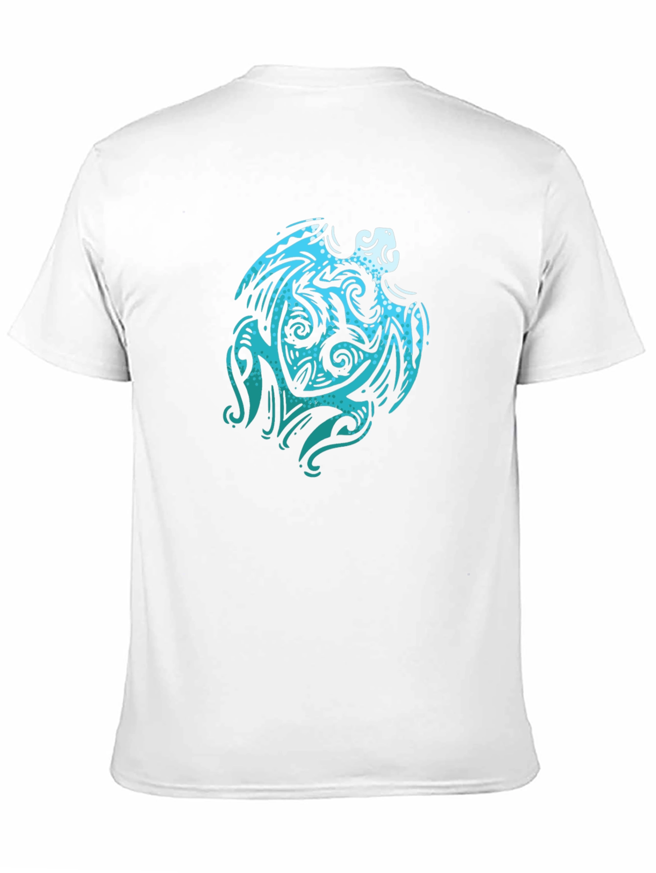 Tribal Turtle Graphic Black Tee Shirt