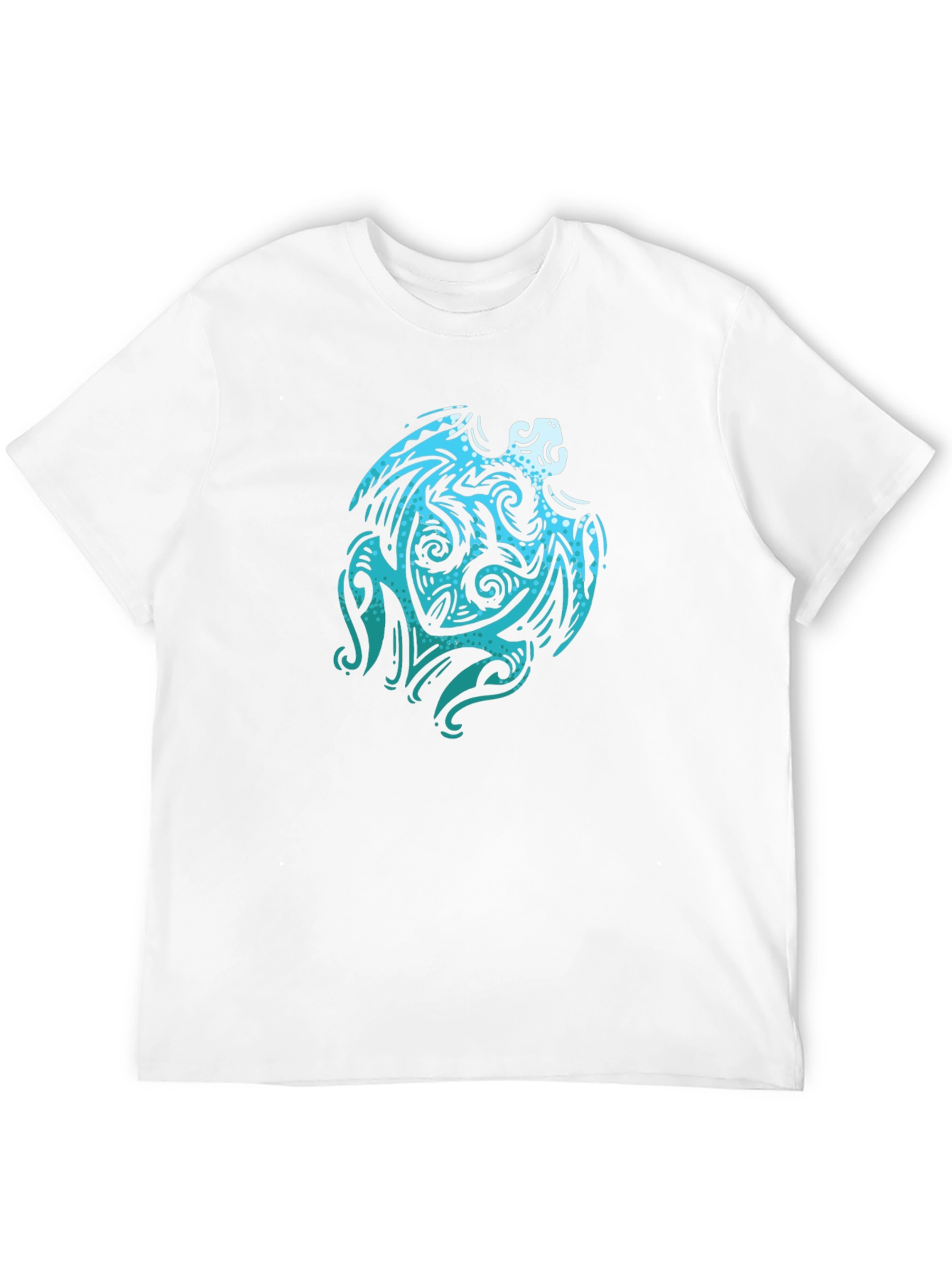 Tribal Turtle Graphic Black Tee Shirt