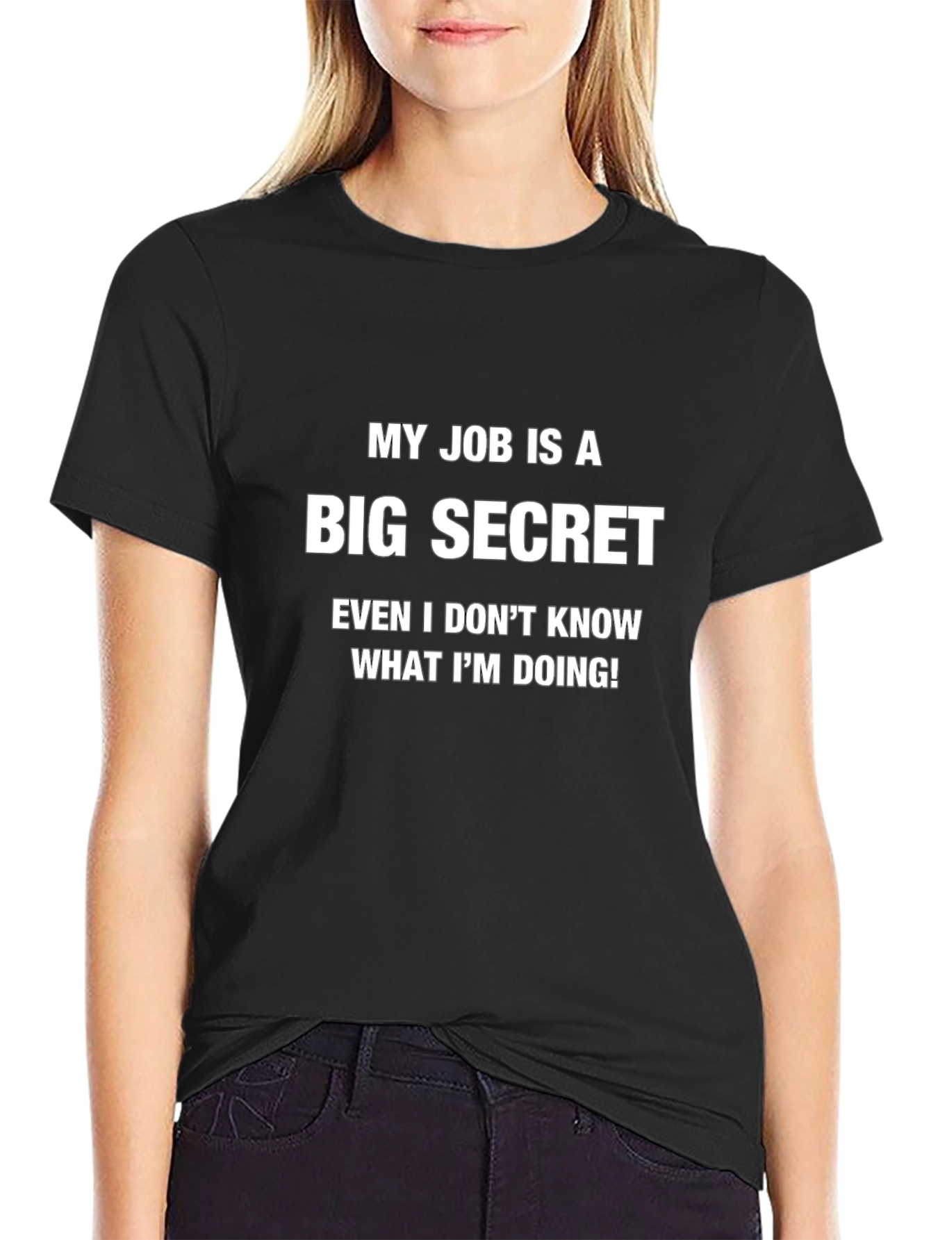 Humorous Big Secret Graphic Tee