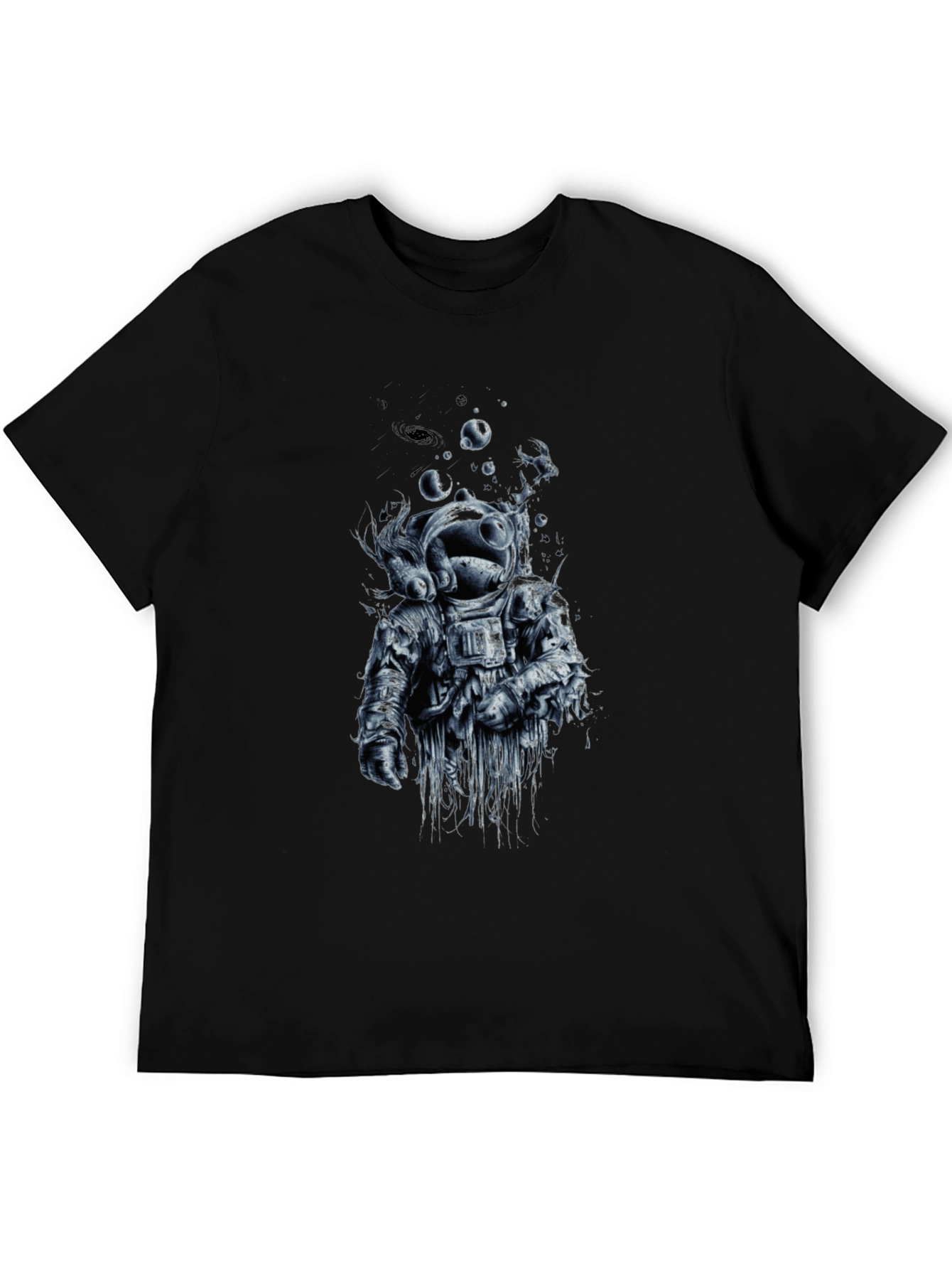 Astronaut Graphic Tee - Black Crew Neck T-Shirt