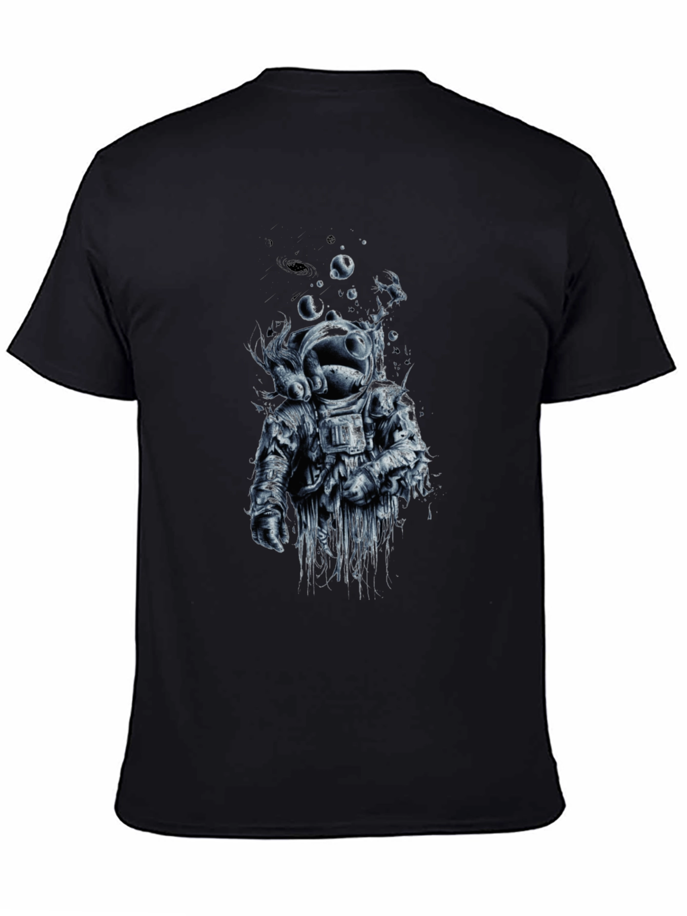 Astronaut Graphic Tee - Black Crew Neck T-Shirt
