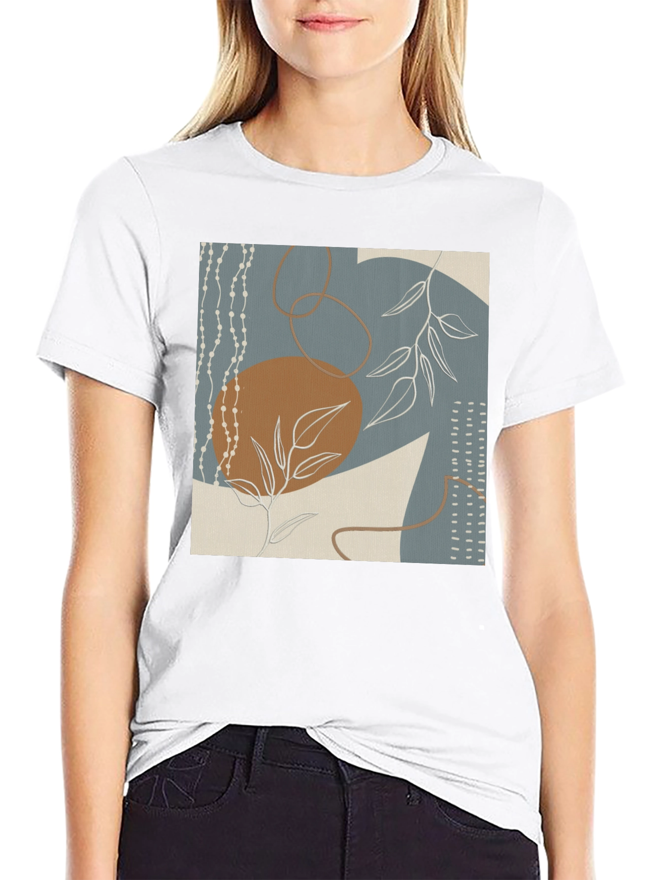 Abstract Art Print Black Tee