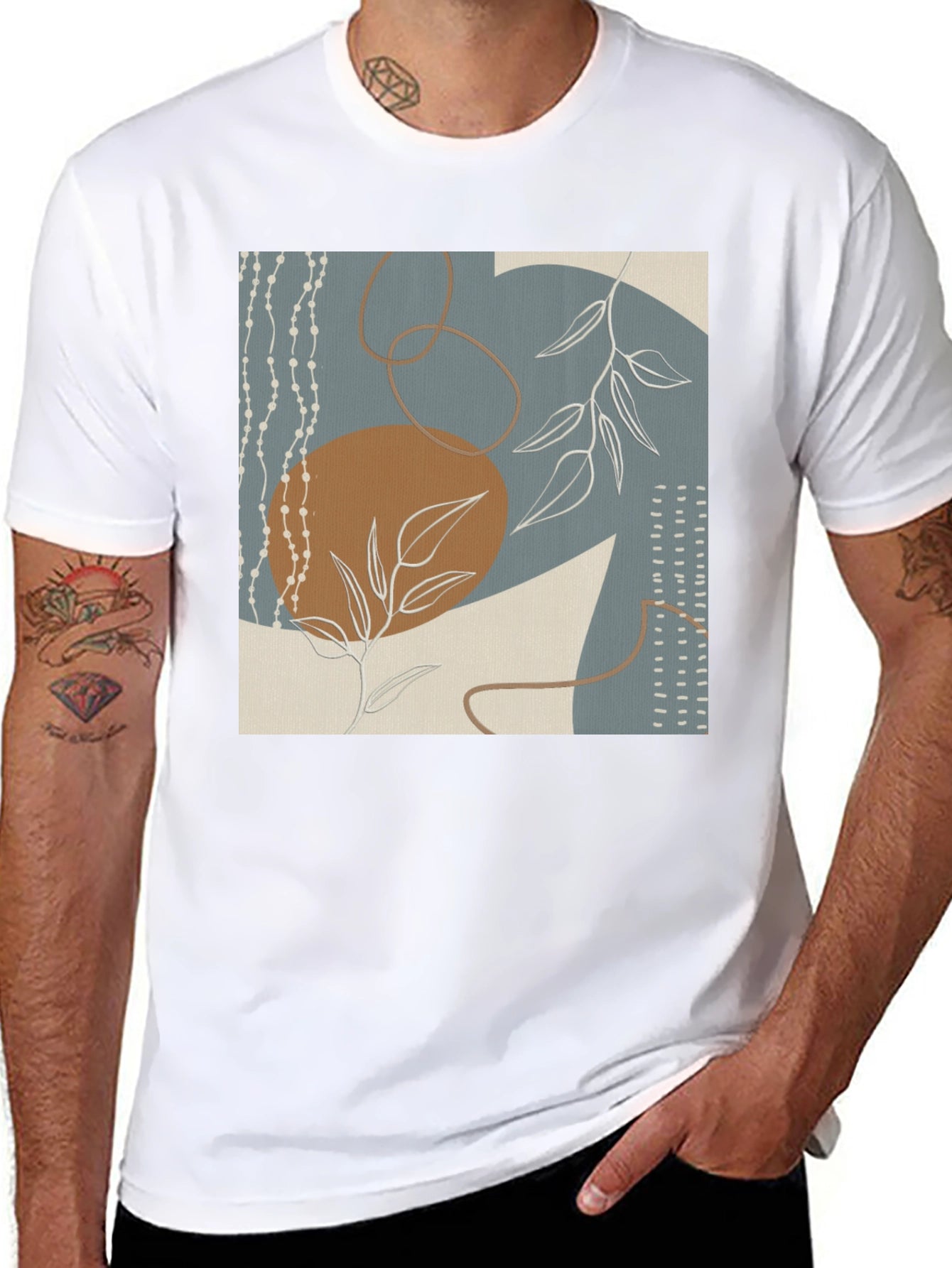 Abstract Art Print Black Tee