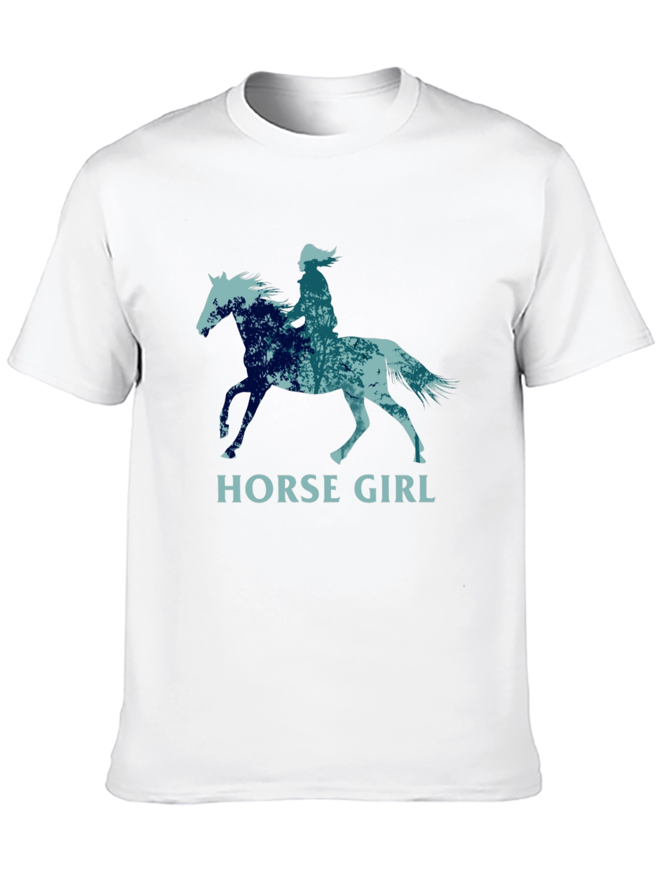 Horse Girl T-Shirt - Nature Silhouette Design