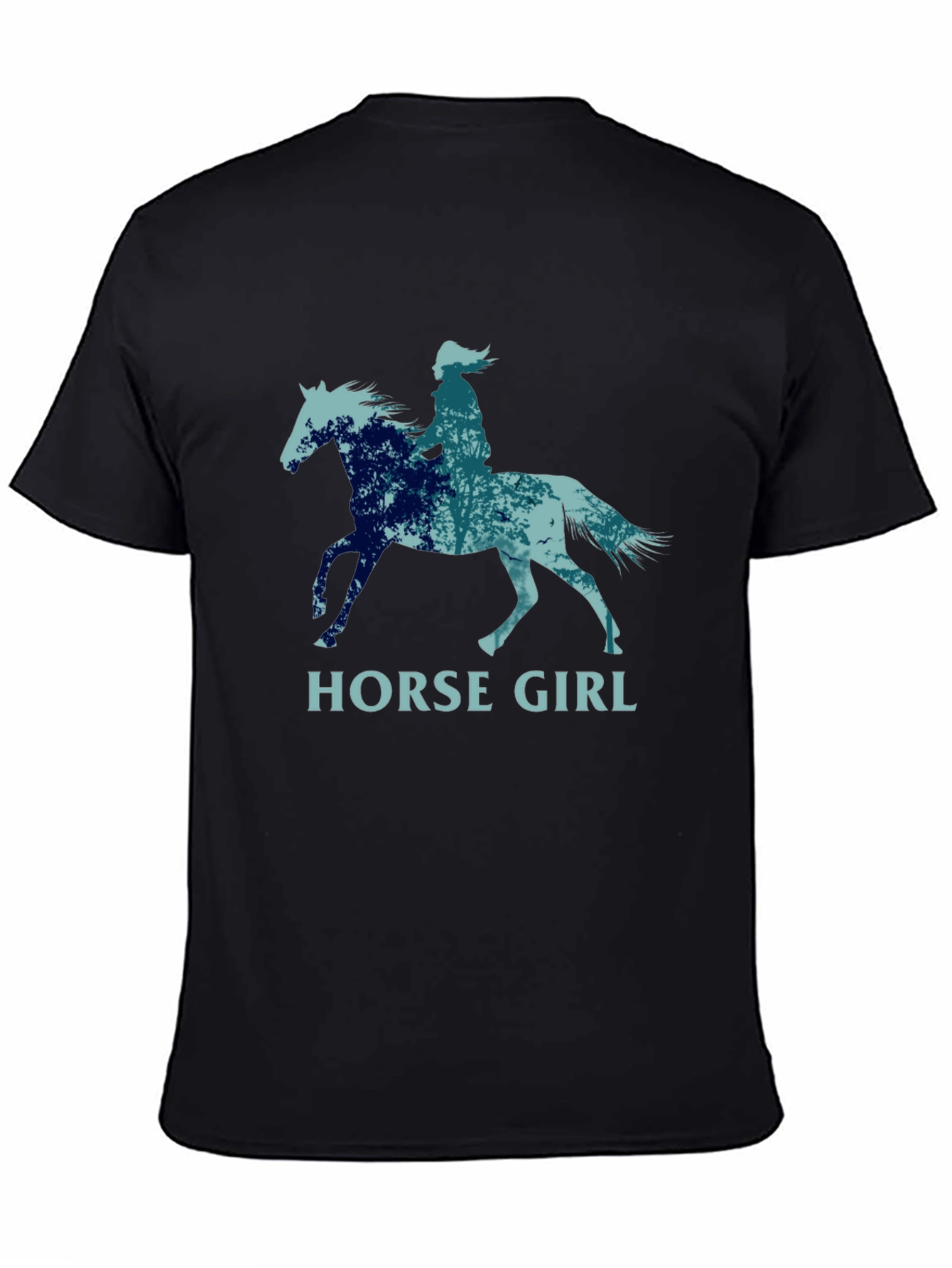 Horse Girl T-Shirt - Nature Silhouette Design