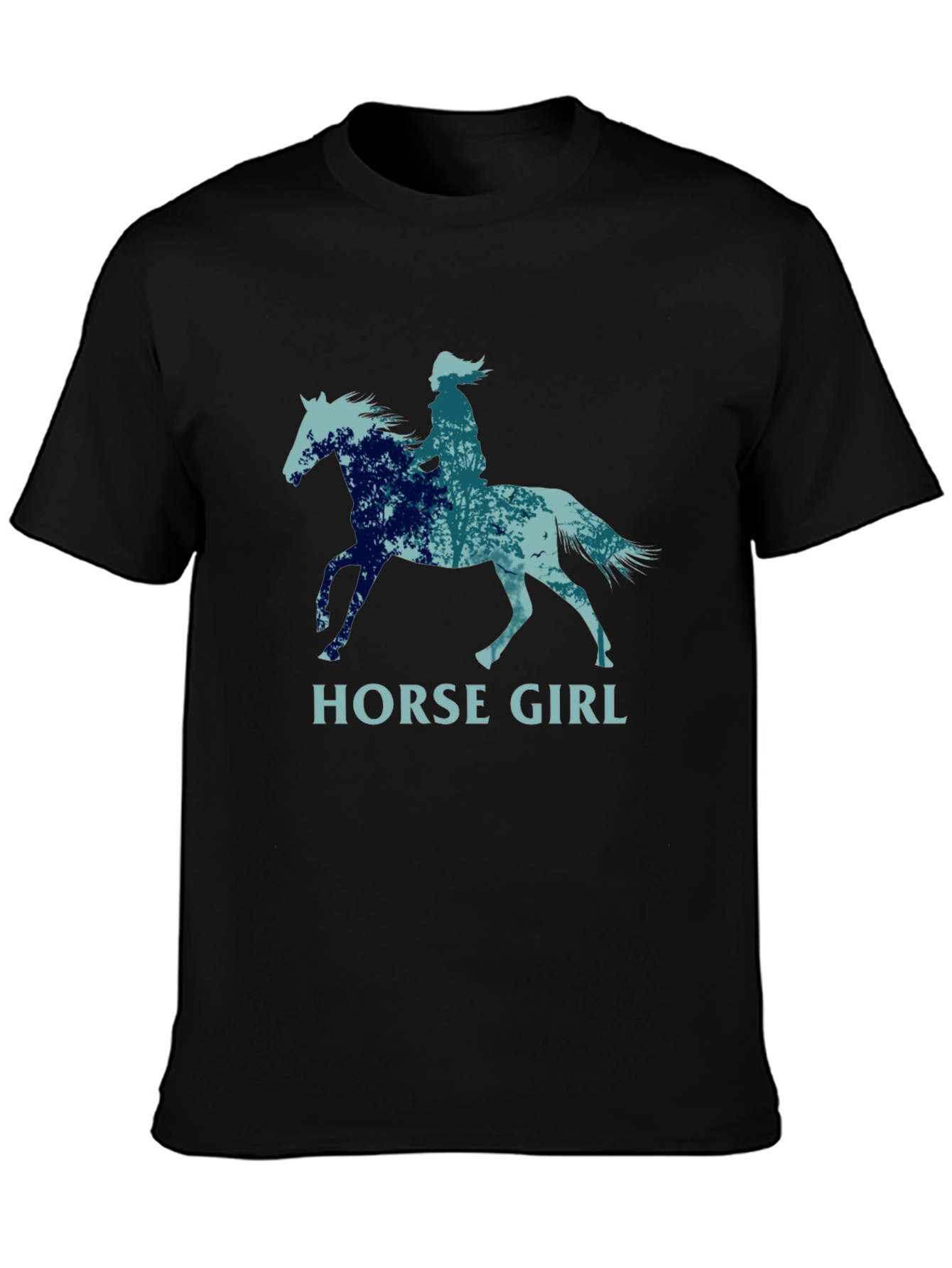 Horse Girl T-Shirt - Nature Silhouette Design