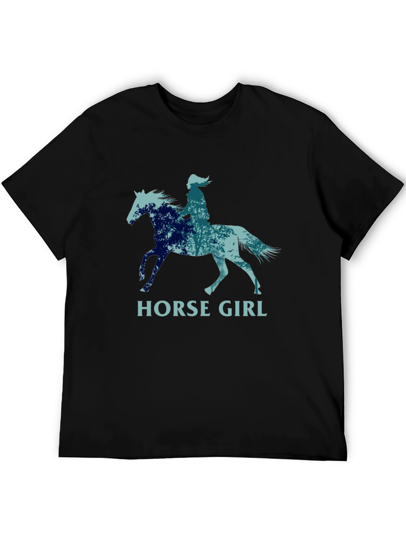 Horse Girl T-Shirt - Nature Silhouette Design