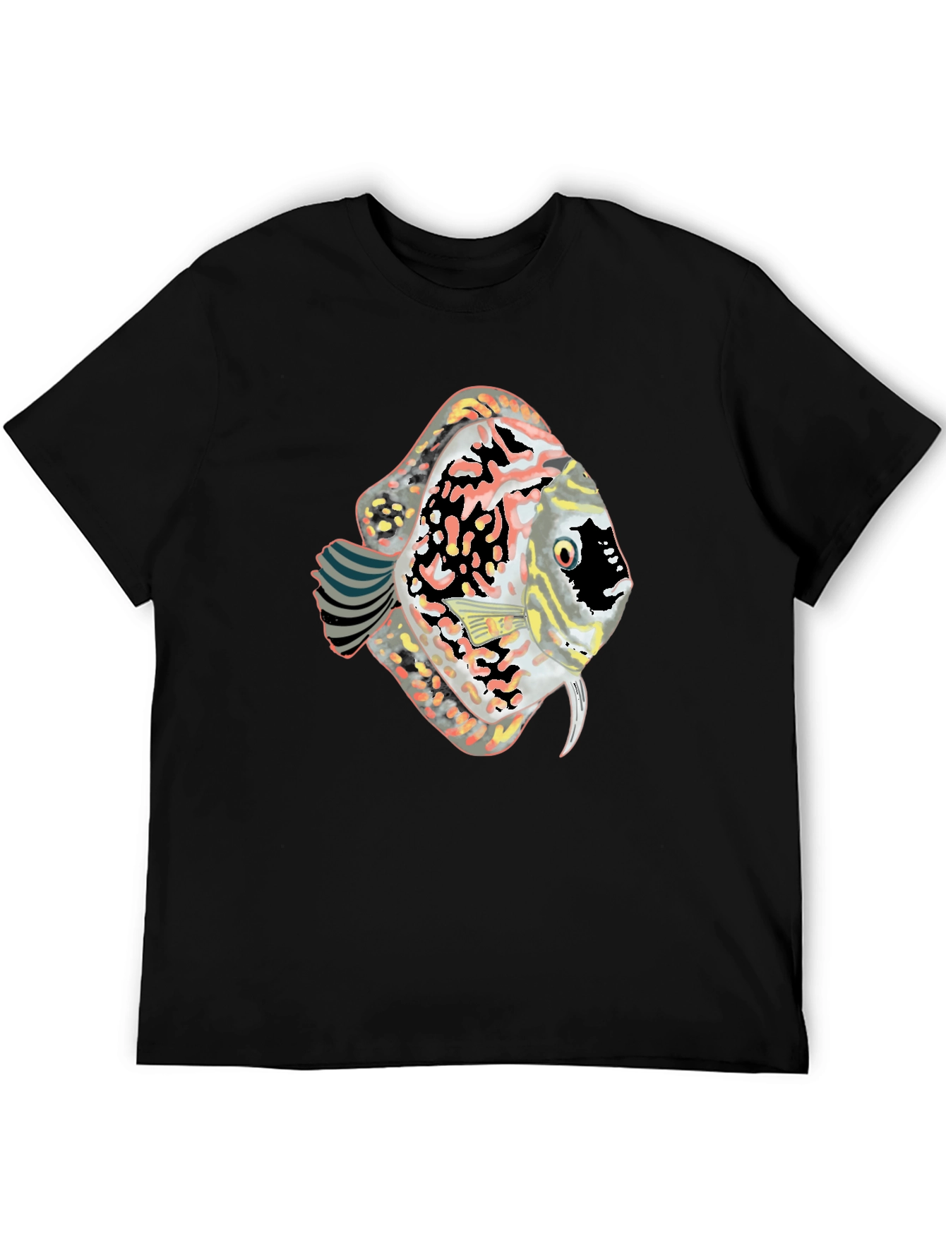 Discus Fish Graphic Black T-Shirt