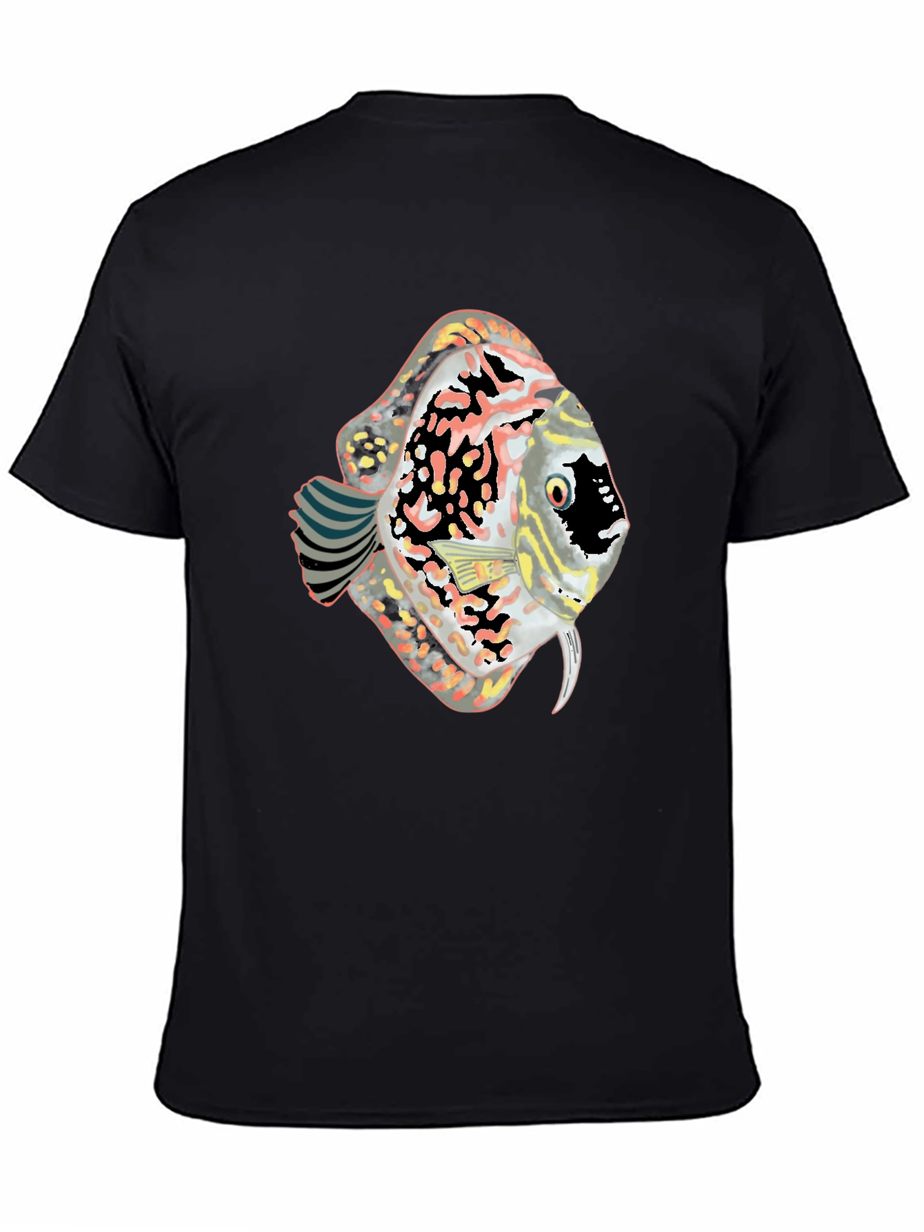 Discus Fish Graphic Black T-Shirt