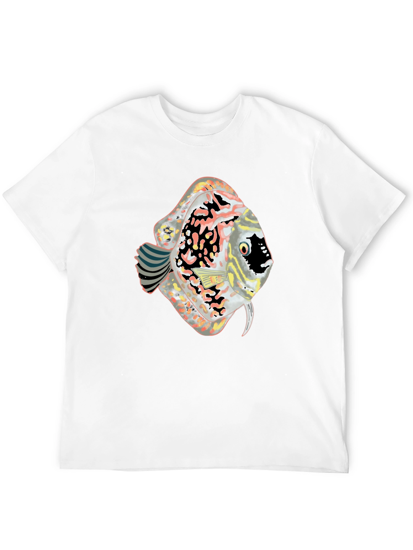 Discus Fish Graphic Black T-Shirt
