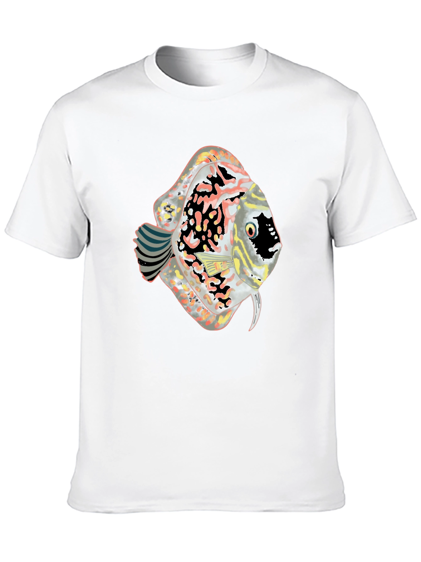 Discus Fish Graphic Black T-Shirt
