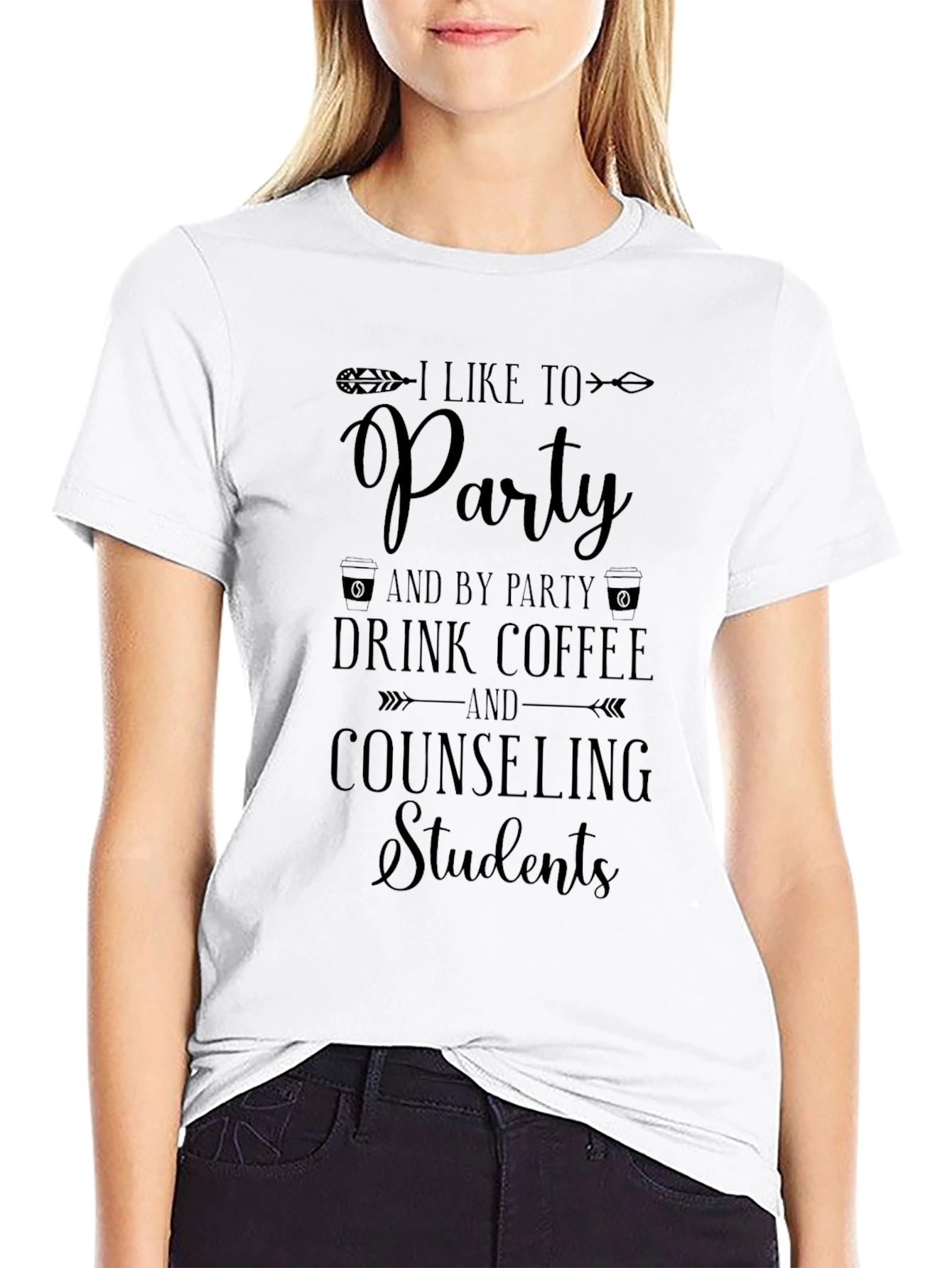 I Like To Party Counseling Students Black T-Shirt