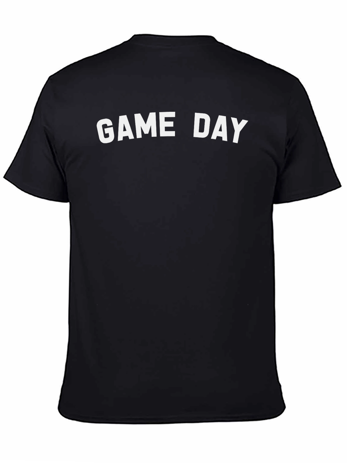 Game Day Black Cotton T-Shirt for Men
